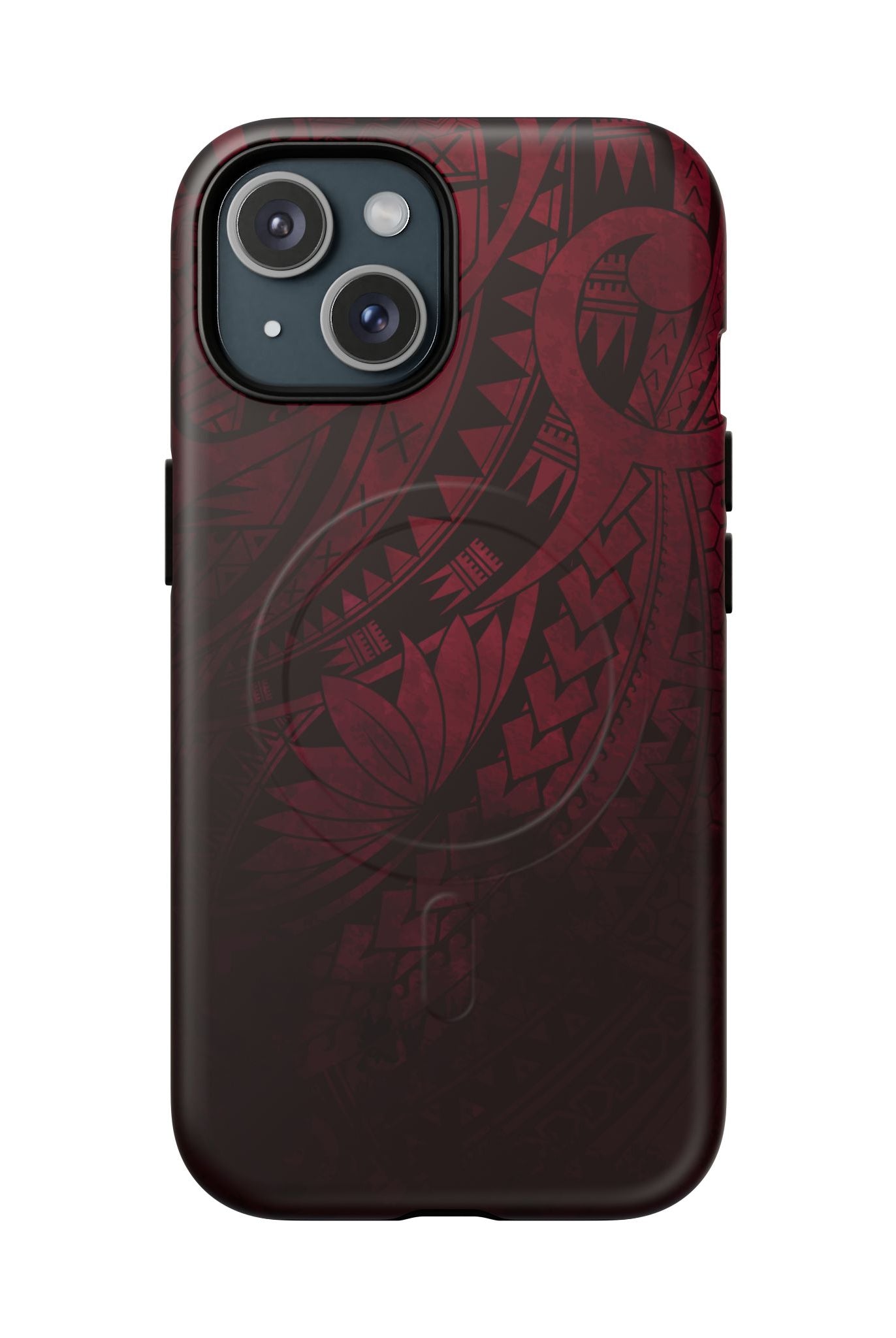 Eternal Ember MagSafe iPhone Case iPhone 15 Matte - Hawaiian Red Tribal Polynesian Design - The Local Banyan