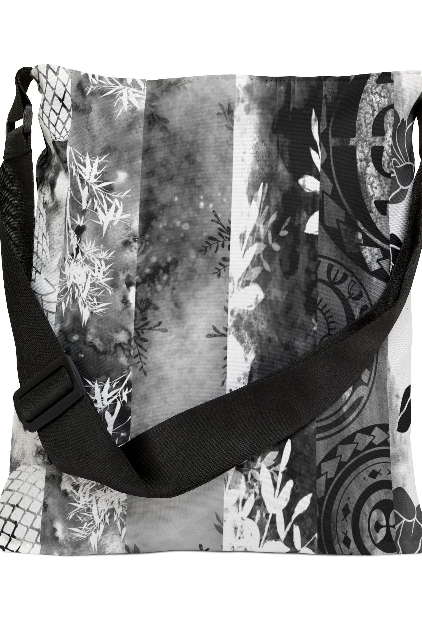 Monochrome Oasis Tote Bag with Adjustable Strap Totes