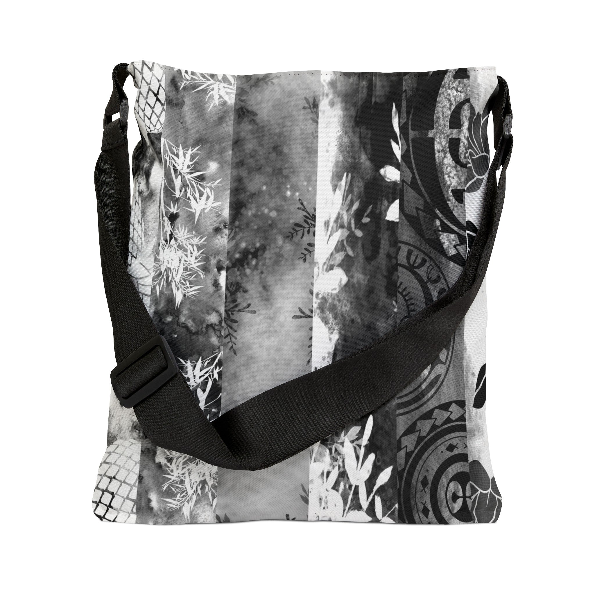 Monochrome Oasis Tote Bag with Adjustable Strap Totes
