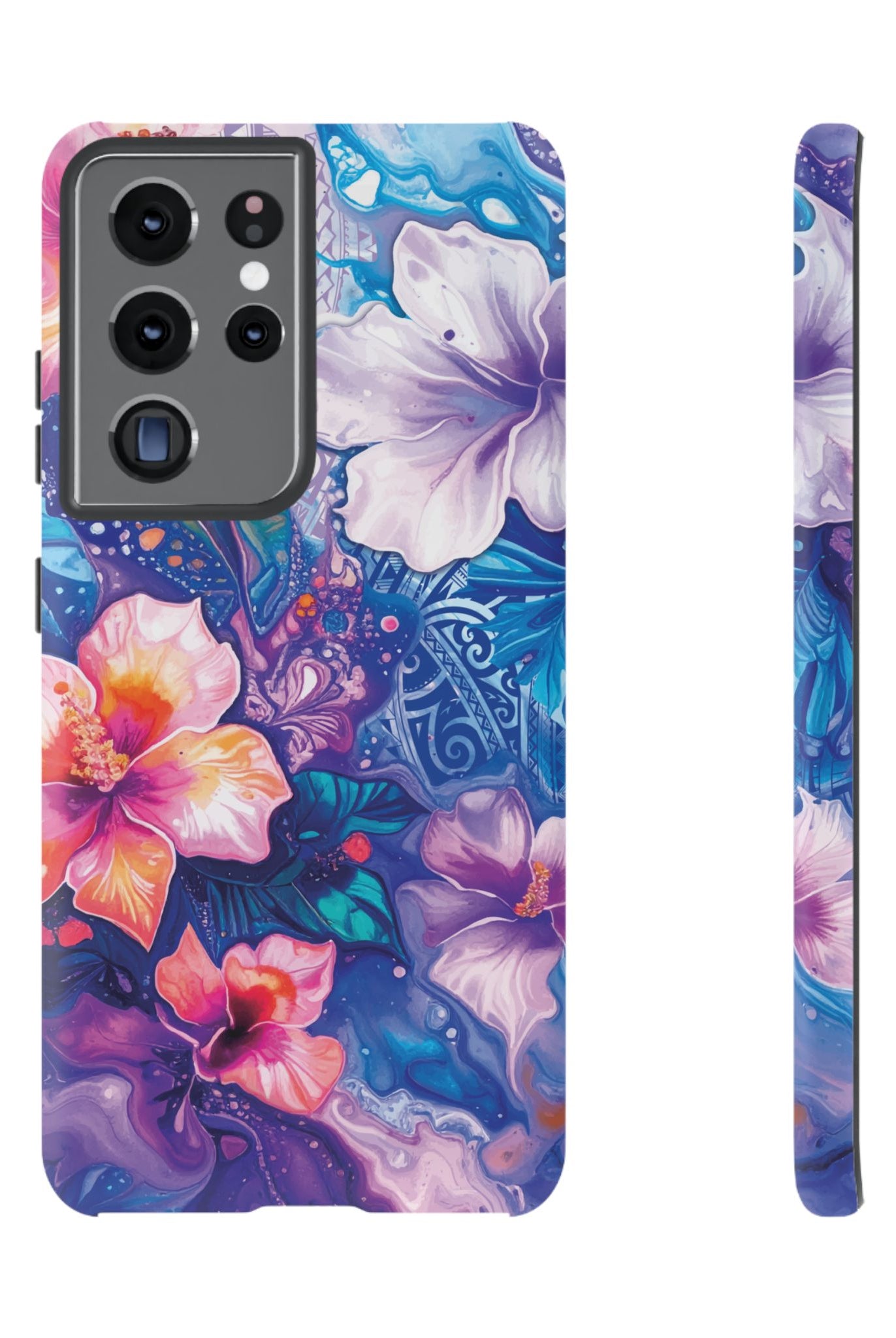 Aloha Wai Tough Samsung Galaxy Case Samsung Galaxy S21 Ultra Matte - Hawaiian Aloha Tropical Floral Design - The Local Banyan