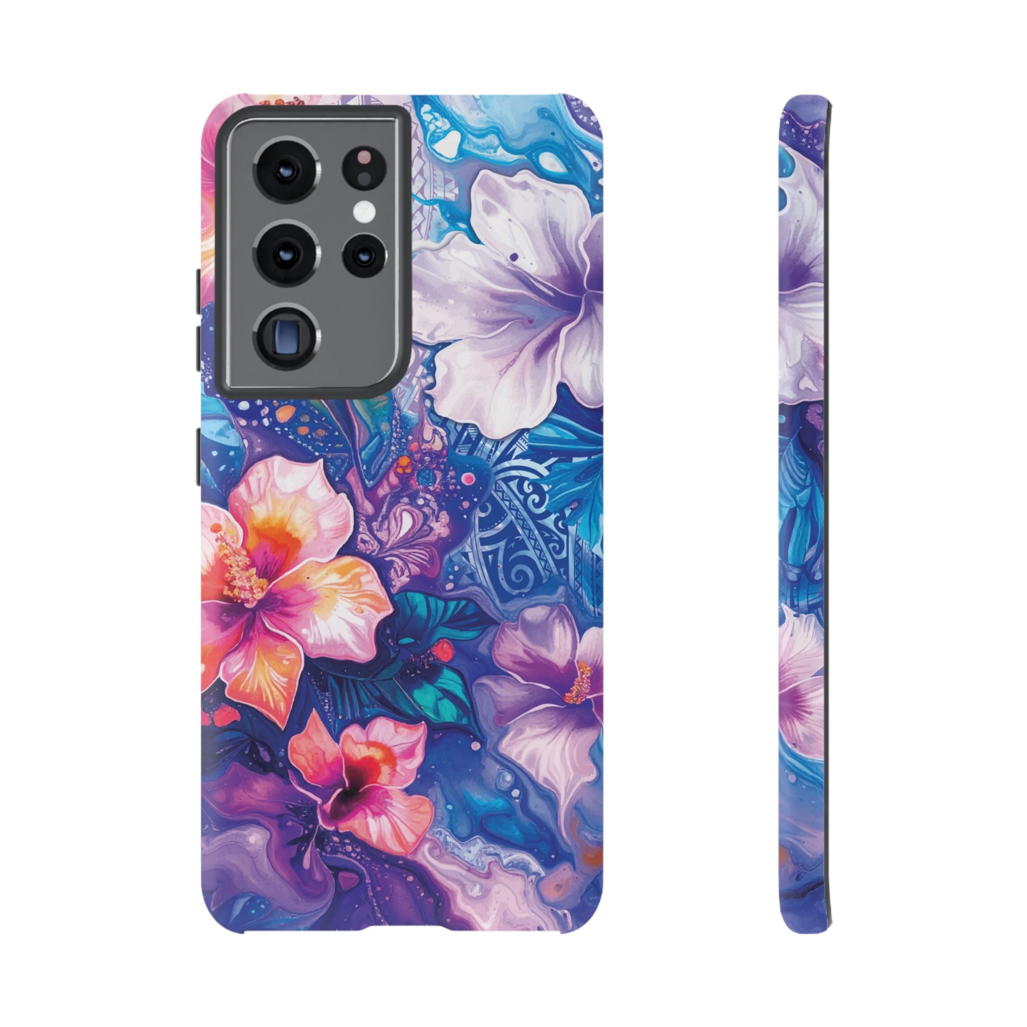 Aloha Wai Tough Samsung Galaxy Case Samsung Galaxy S21 Ultra Matte - Hawaiian Aloha Tropical Floral Design - The Local Banyan