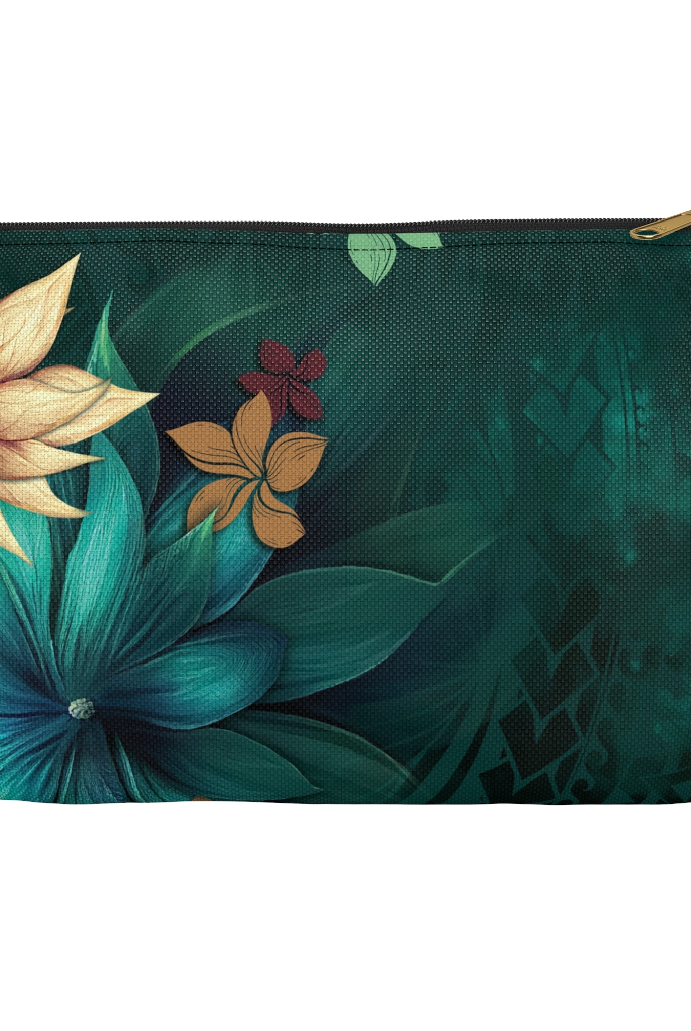 Aloha Whispers Travel Pouch Pouches The Local Banyan Small Black zipper
