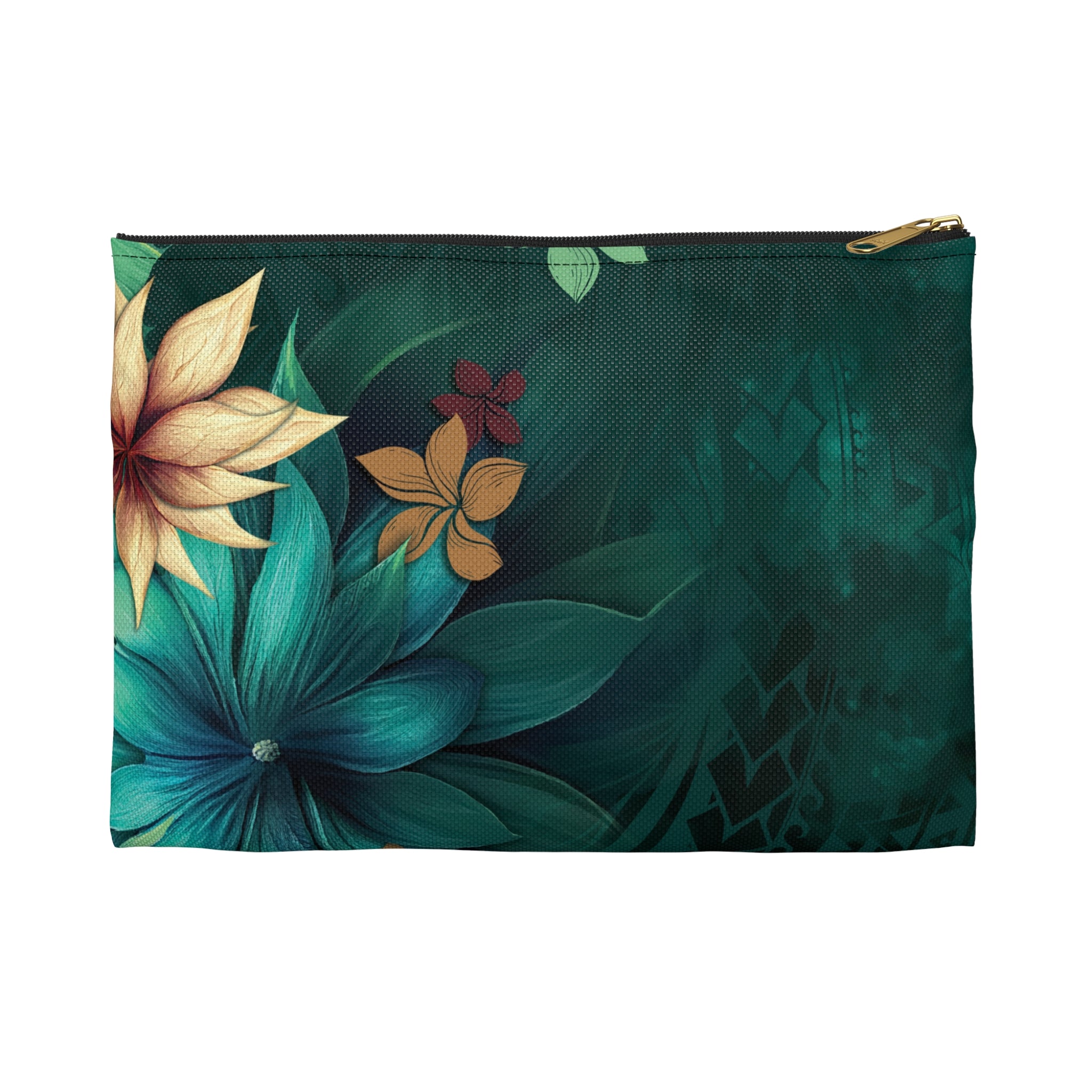 Aloha Whispers Travel Pouch Pouches The Local Banyan Small Black zipper
