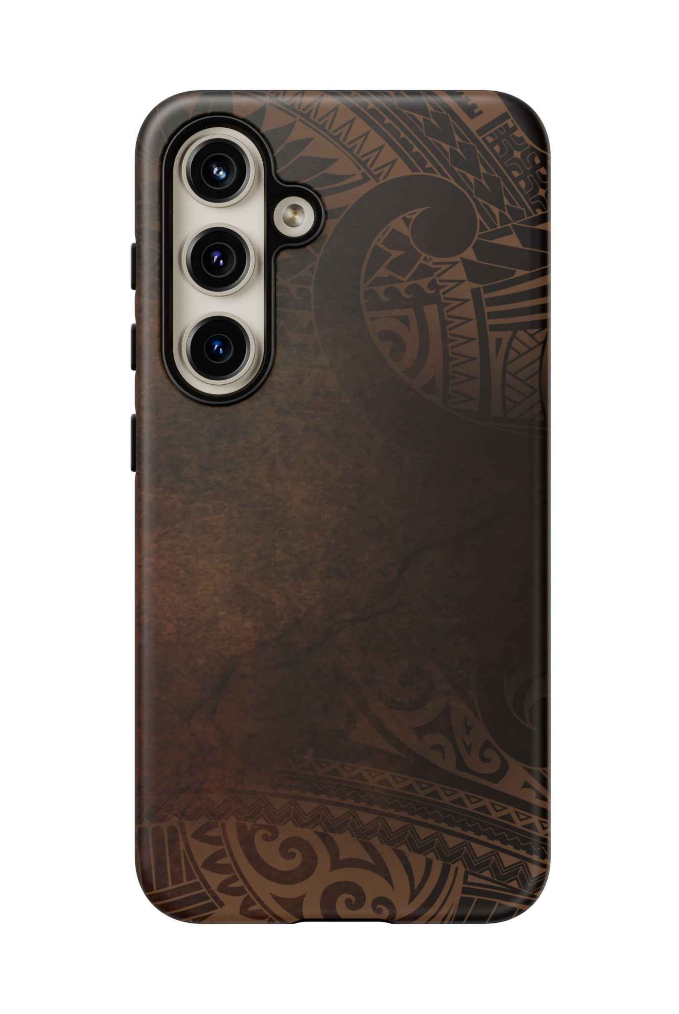 Aloha Aina Tough Samsung Galaxy Case Detail View - Hawaiian Earth Tone Polynesian Tribal Design Close Up - The Local Banyan