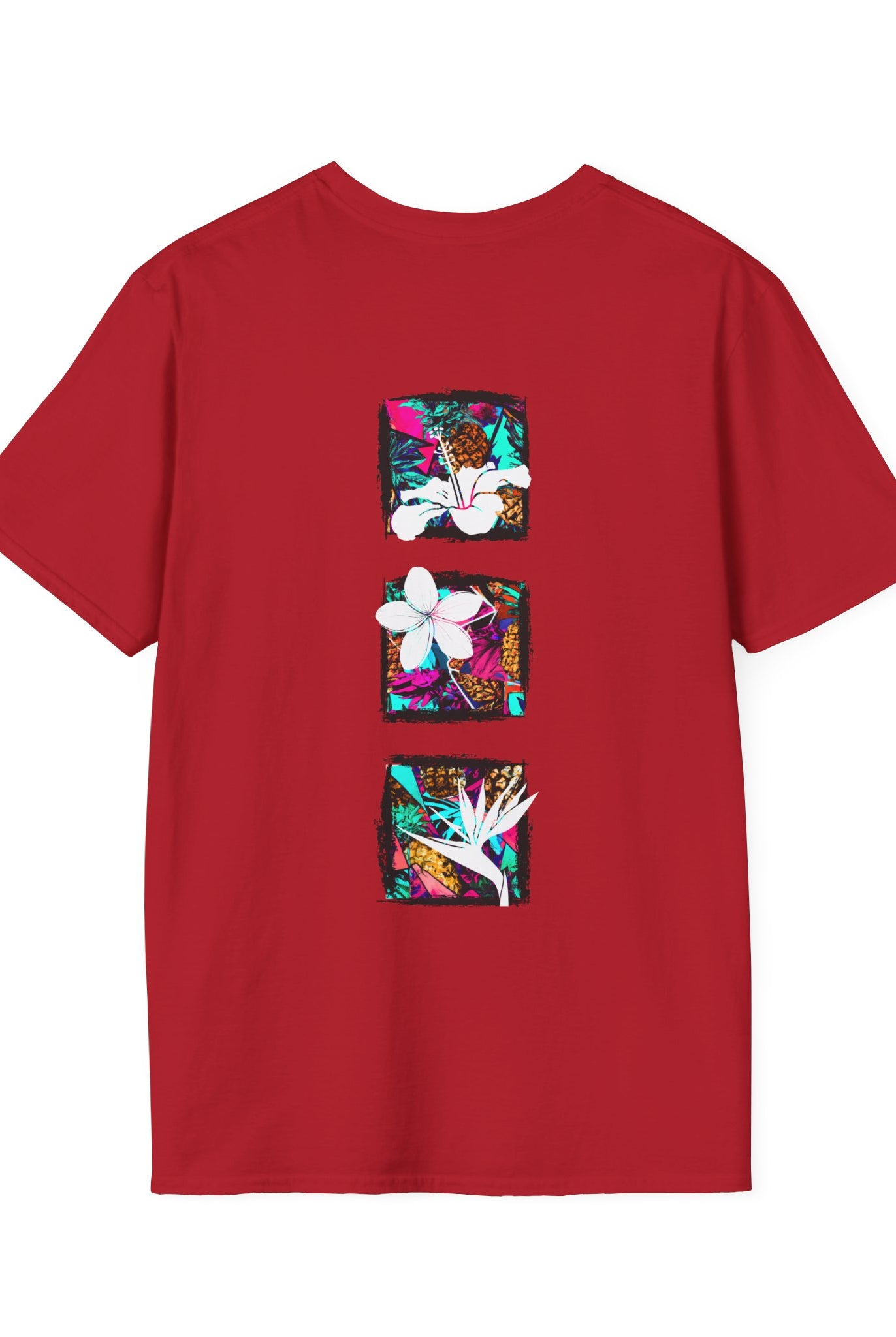 Pineapple Blossom Triad Soft Style Tee T-Shirt Cherry Red S