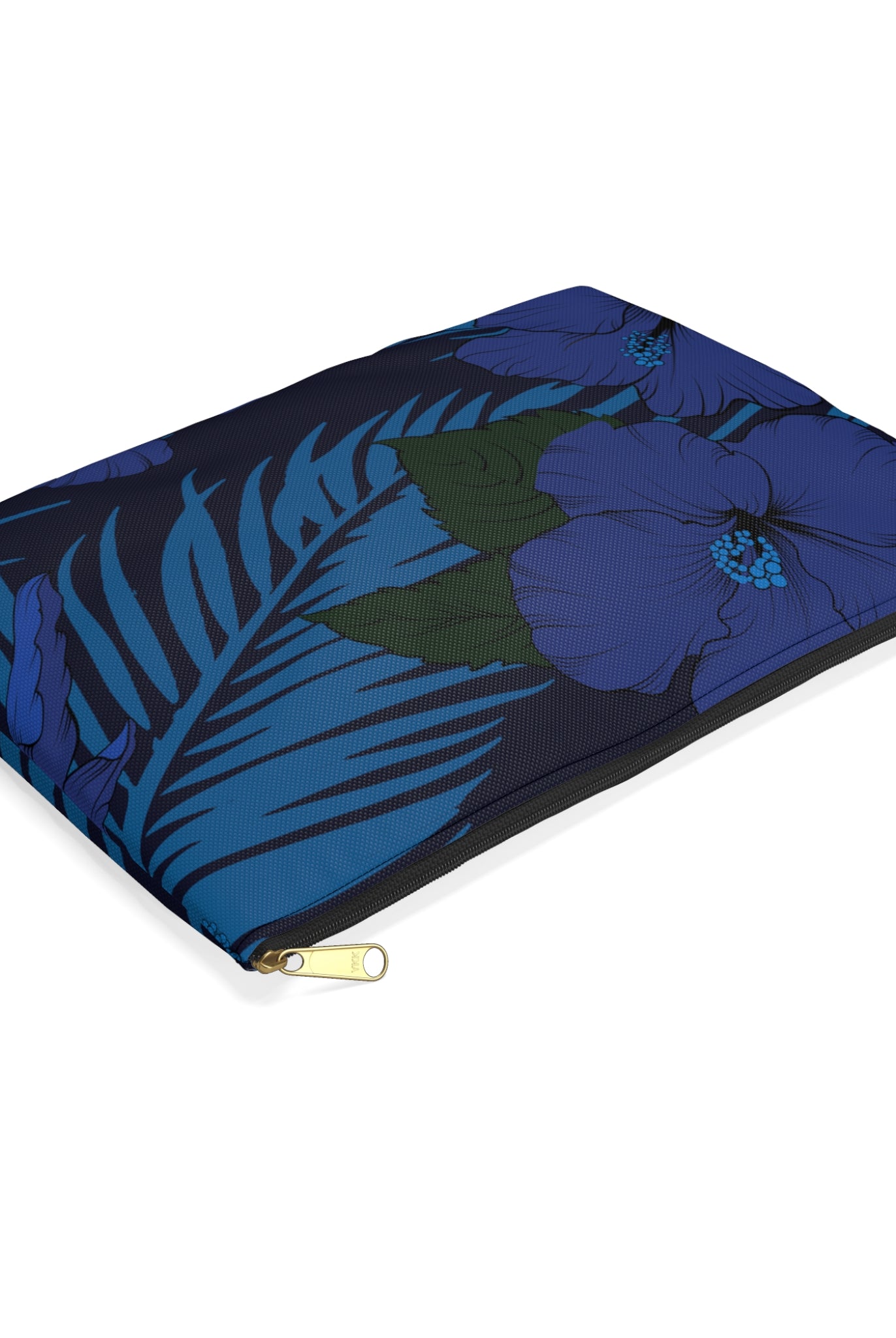 Deep Blue Hibiscus Travel Pouch Bag Pouches The Local Banyan