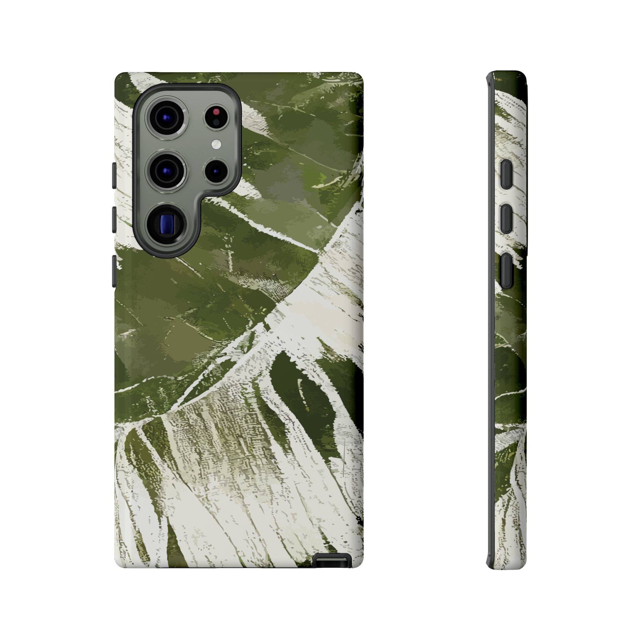 Island Breeze Tough Samsung Galaxy Case Side View - Dual Layer Drop Protection Hawaiian Phone Case - The Local Banyan