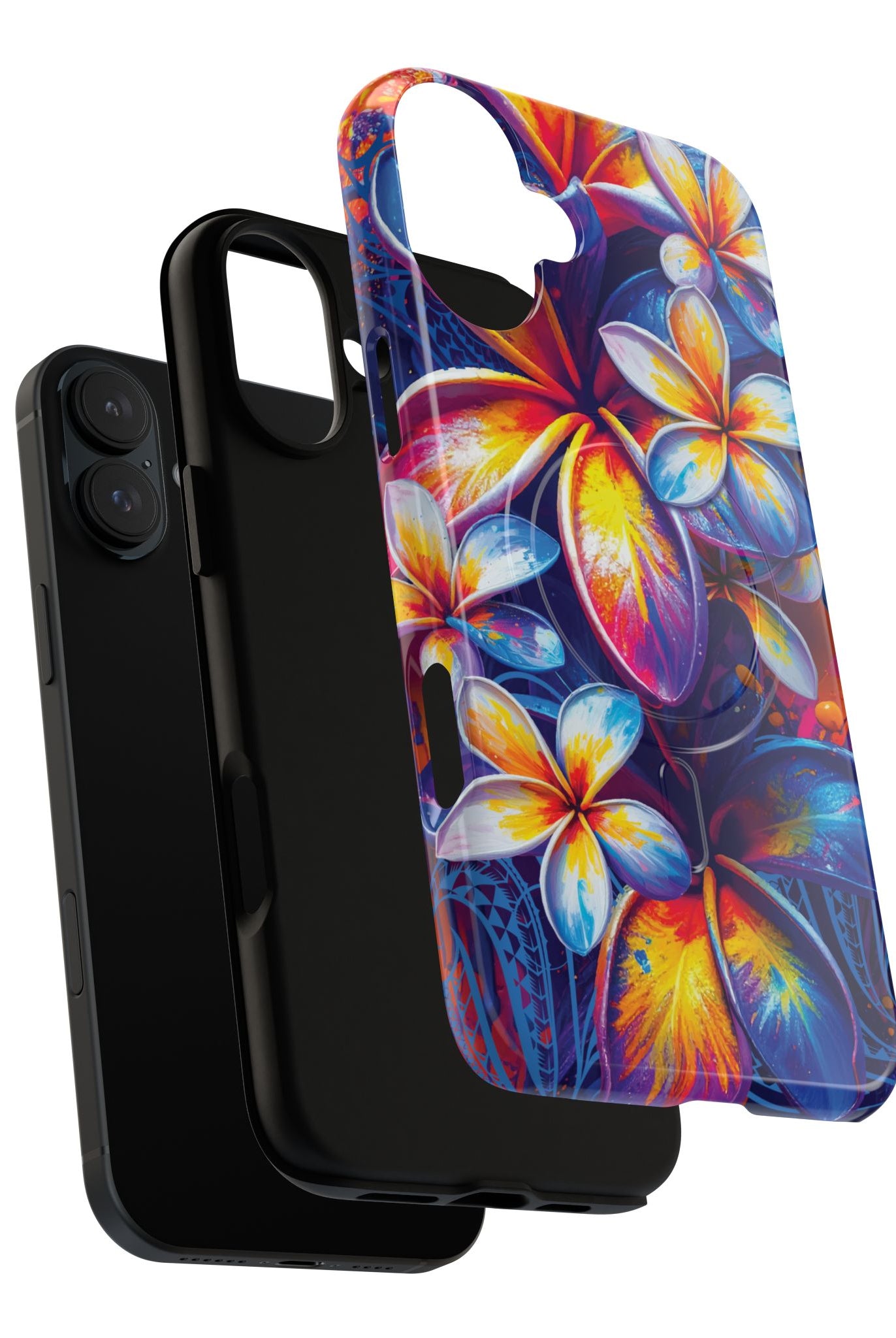 Sunset Ink MagSafe iPhone Case Side View - Dual Layer Drop Protection Hawaiian Phone Case - The Local Banyan