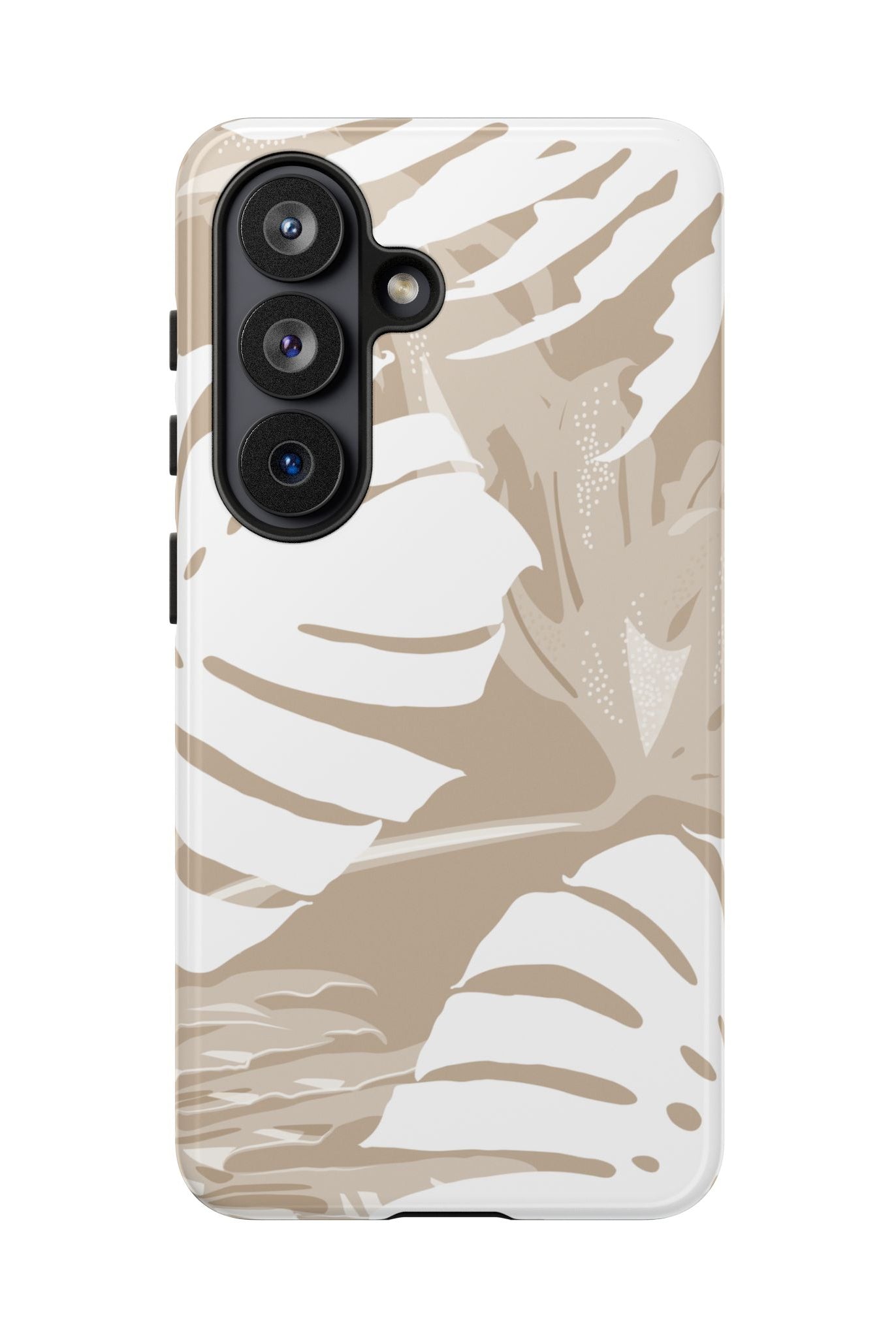 Exotic Monstera Tough Samsung Galaxy Case Samsung Galaxy S26 Glossy - Hawaiian Tropical Monstera Botanical Neutral Design - The Local Banyan