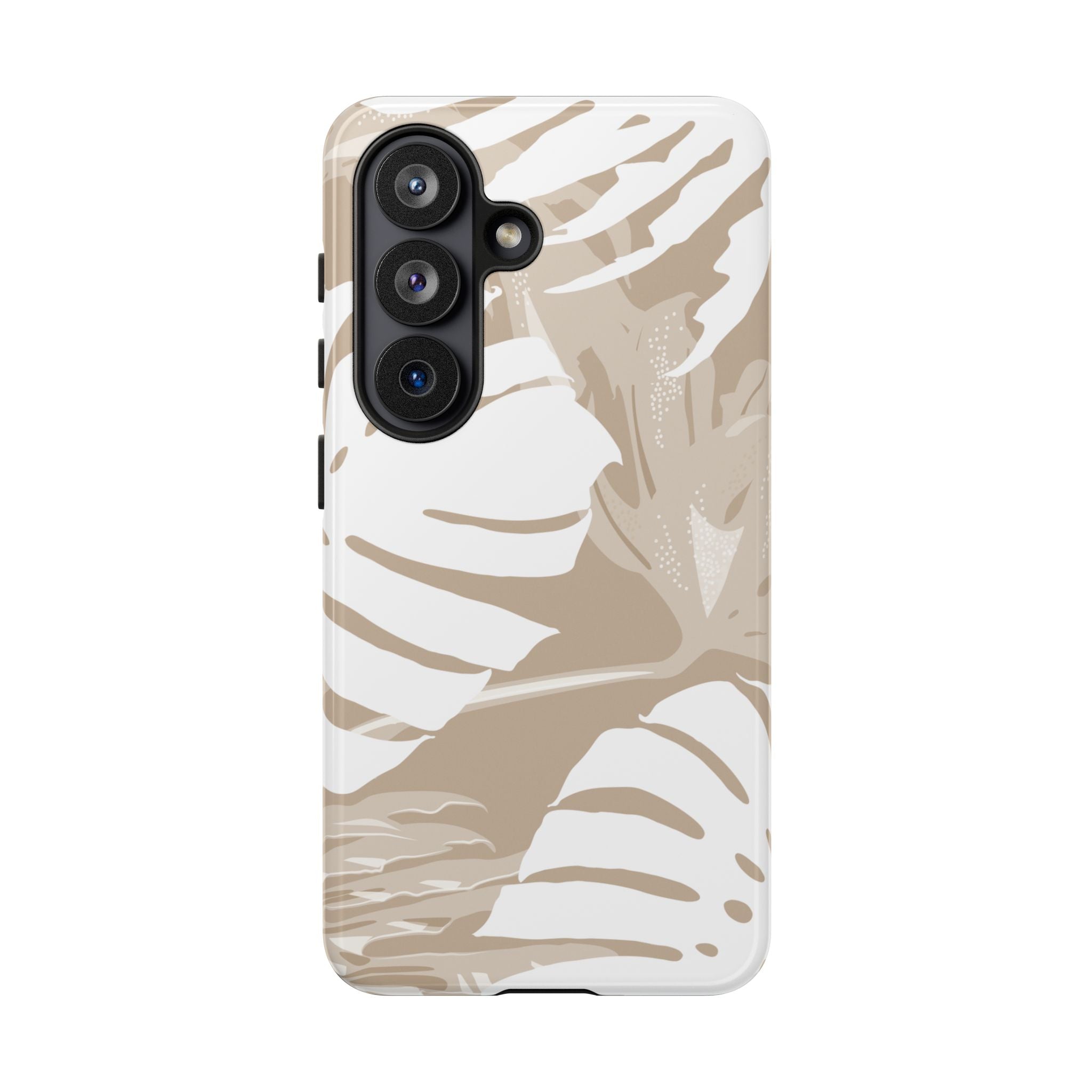 Exotic Monstera Tough Samsung Galaxy Case Samsung Galaxy S26 Glossy - Hawaiian Tropical Monstera Botanical Neutral Design - The Local Banyan