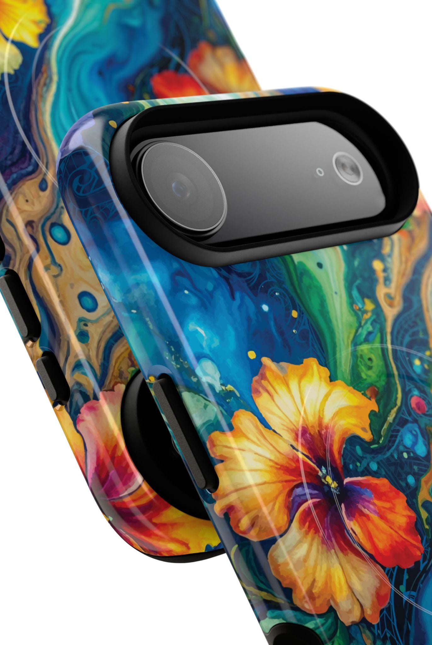 Aloalo Drift MagSafe iPhone Case Side View - Dual Layer Drop Protection Hawaiian Phone Case - The Local Banyan