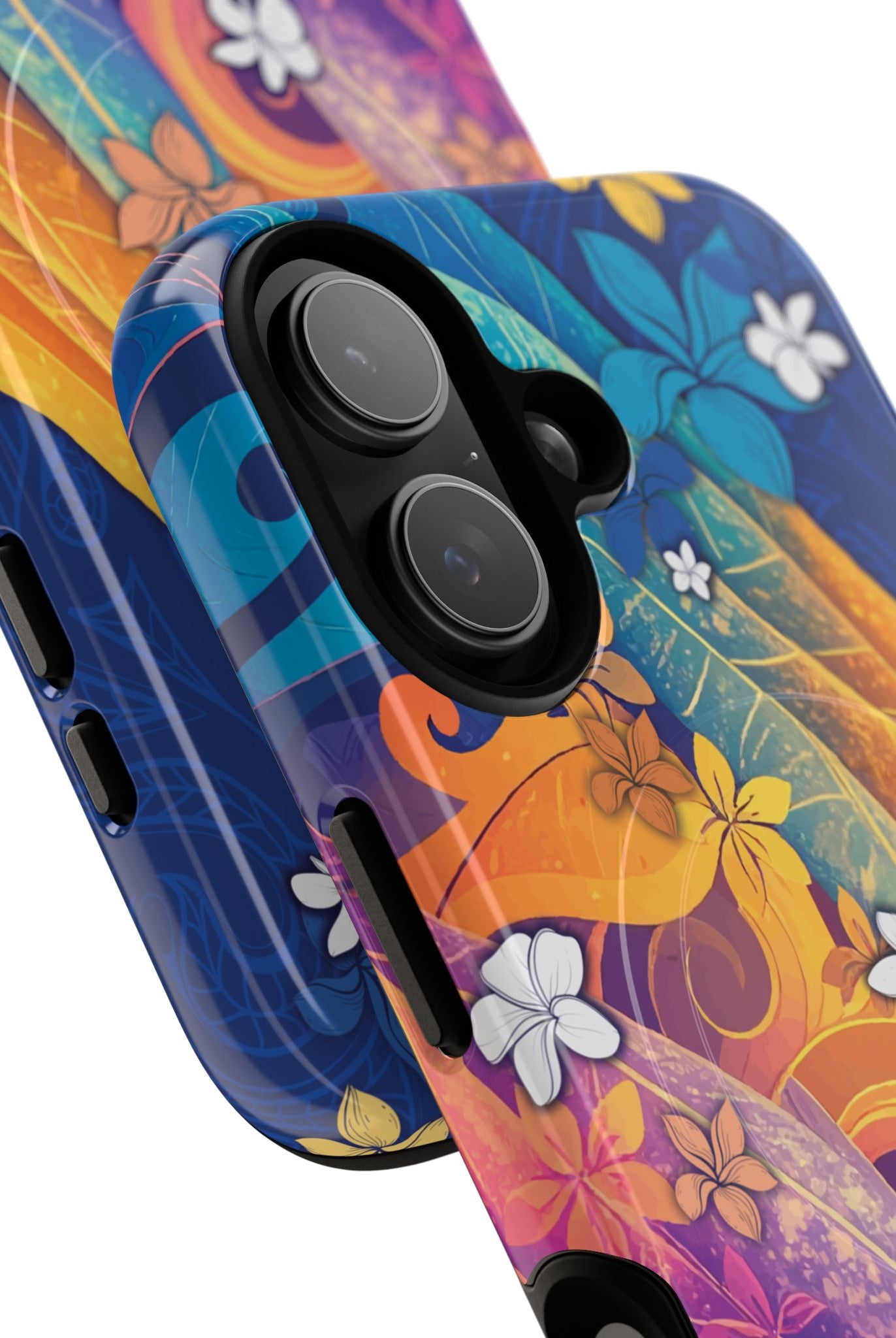 Mauna Sunrise MagSafe iPhone Case Side View - Dual Layer Drop Protection Hawaiian Phone Case - The Local Banyan