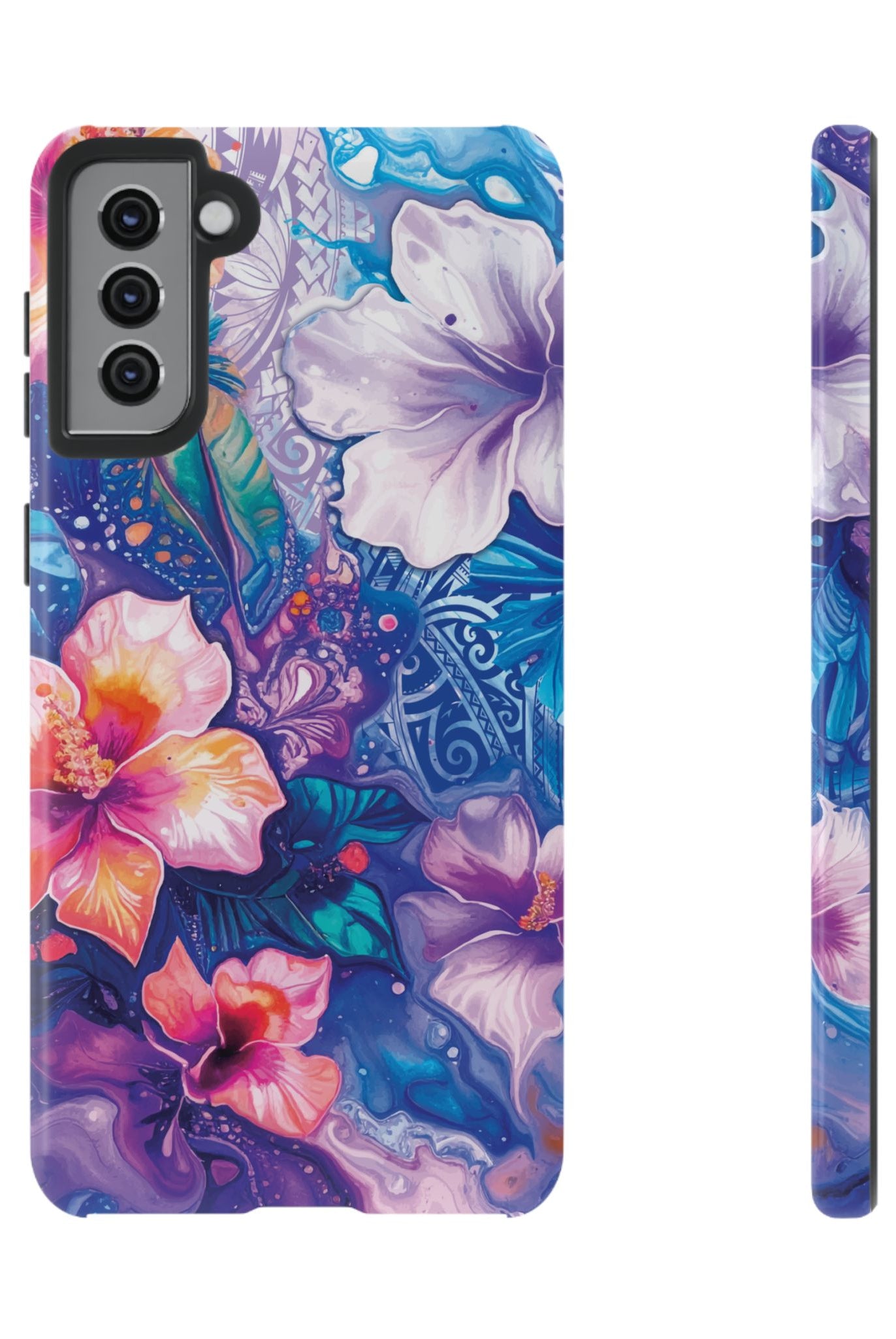 Aloha Wai Tough Samsung Galaxy Case Samsung Galaxy S21 Plus Glossy - Hawaiian Aloha Tropical Floral Design - The Local Banyan