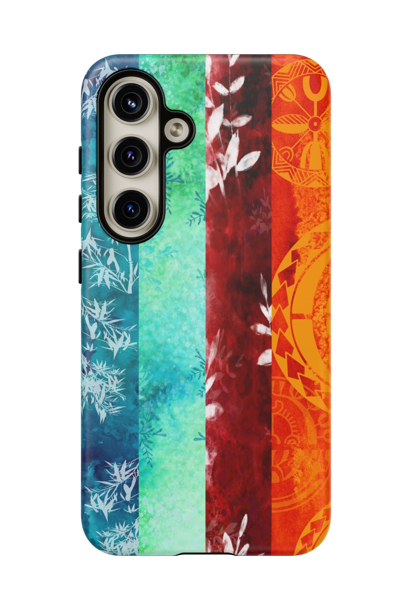 Island Vibes Tough Samsung Galaxy Case Side View - Dual Layer Drop Protection Hawaiian Phone Case - The Local Banyan