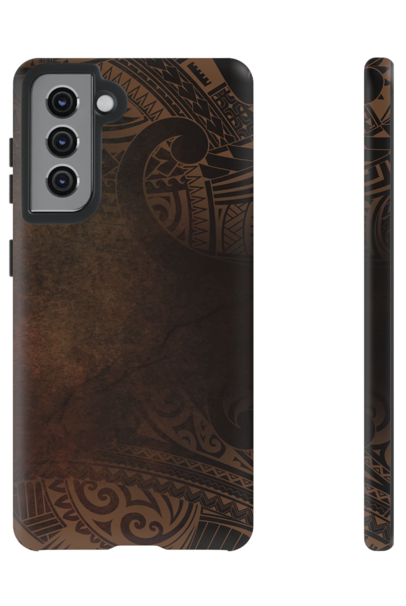 Aloha Aina Tough Samsung Galaxy Case Samsung Galaxy S21 Matte - Hawaiian Earth Tone Polynesian Tribal Design - The Local Banyan