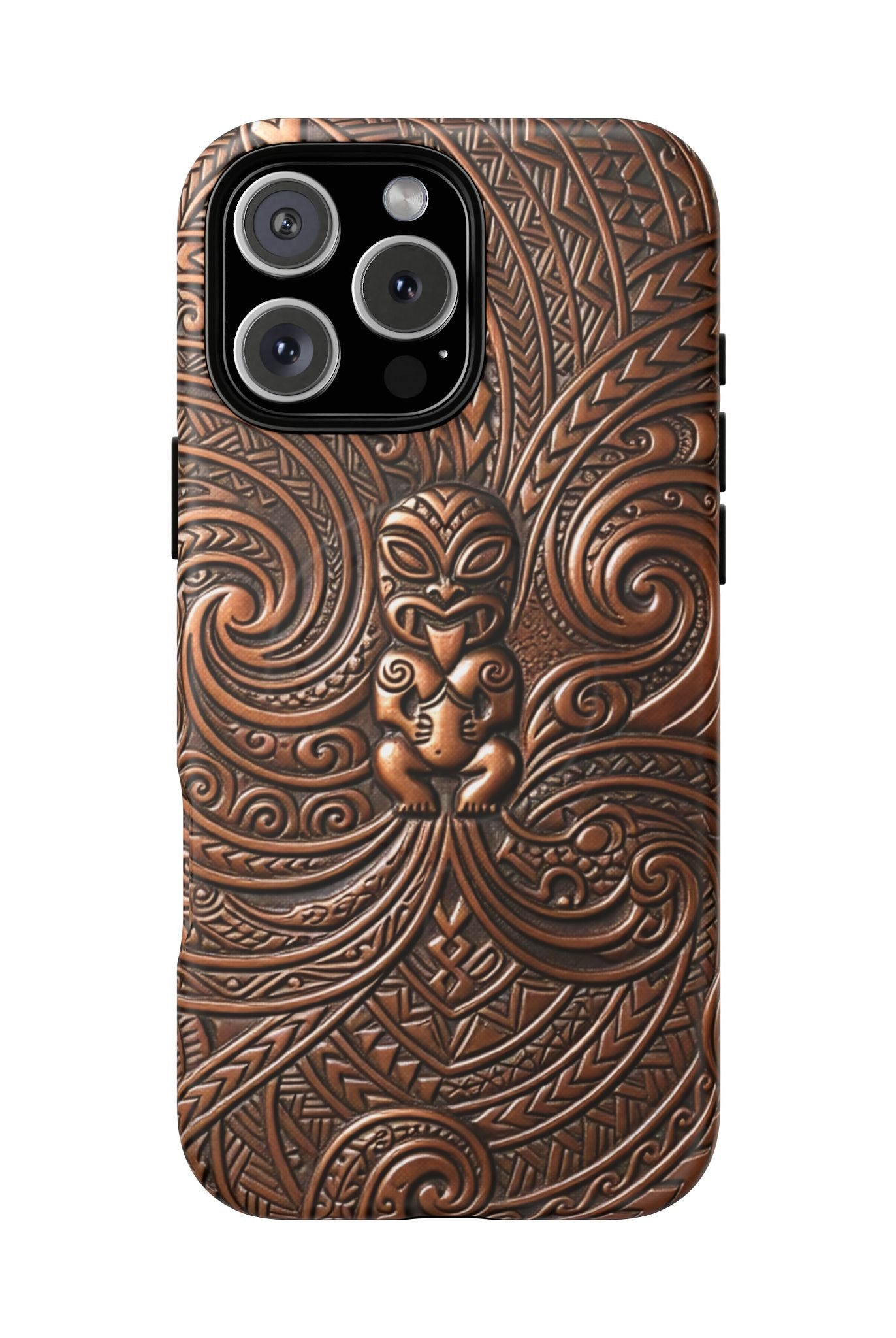 Paa Guardian MagSafe iPhone Case iPhone 16 Pro Max Matte - Hawaiian Copper Carved Tiki Polynesian Design - The Local Banyan
