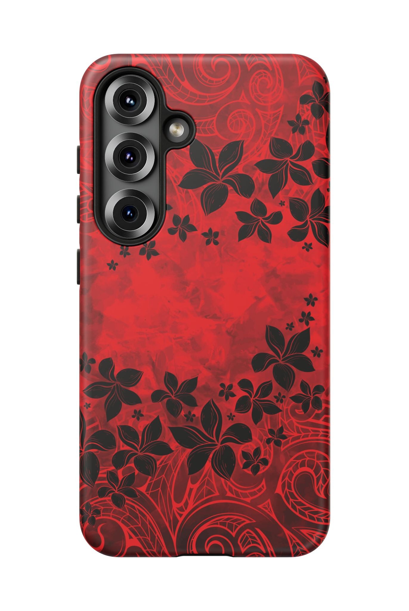 Keahi Pua Tough Samsung Galaxy Case Side View - Dual Layer Drop Protection Hawaiian Phone Case - The Local Banyan
