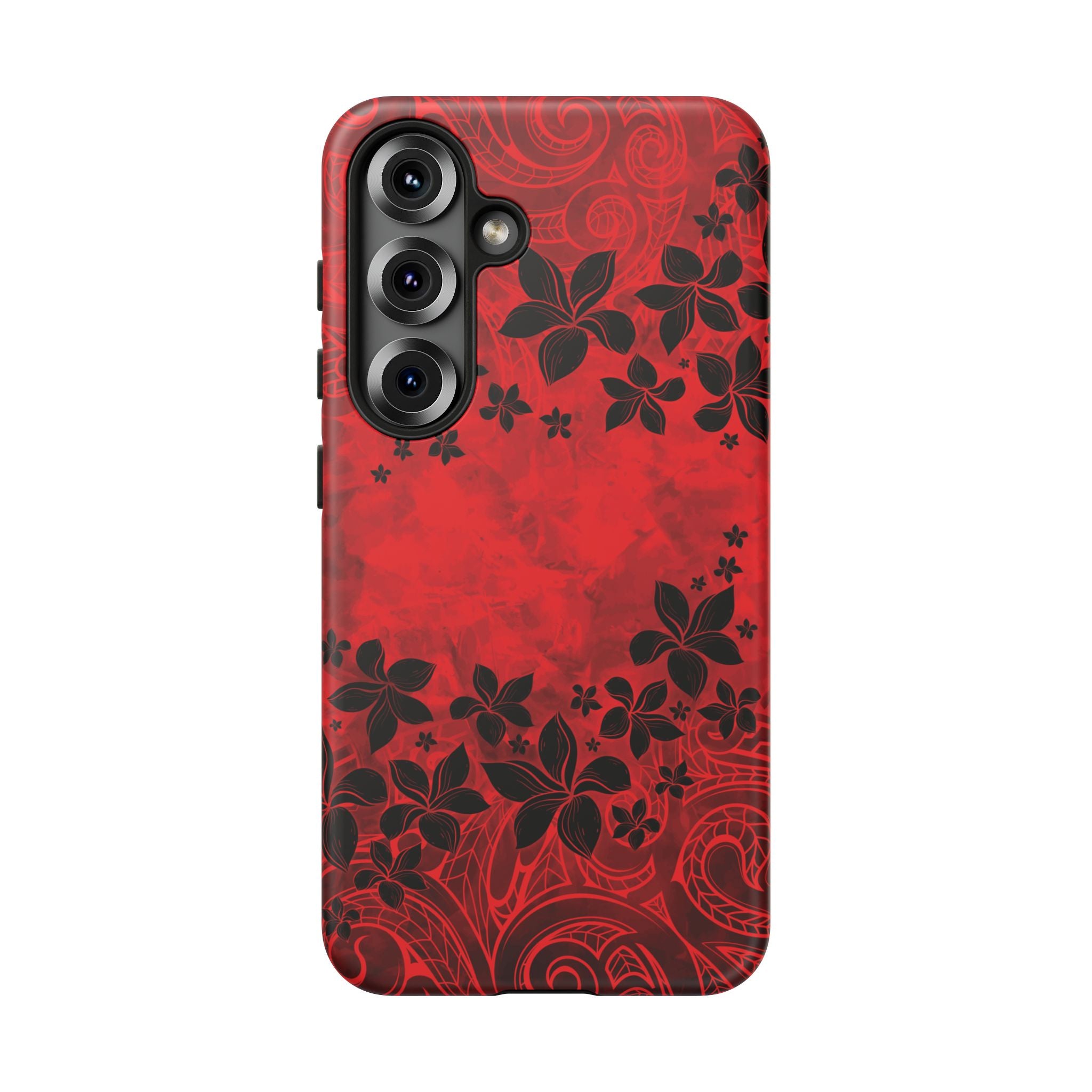 Keahi Pua Tough Samsung Galaxy Case Side View - Dual Layer Drop Protection Hawaiian Phone Case - The Local Banyan