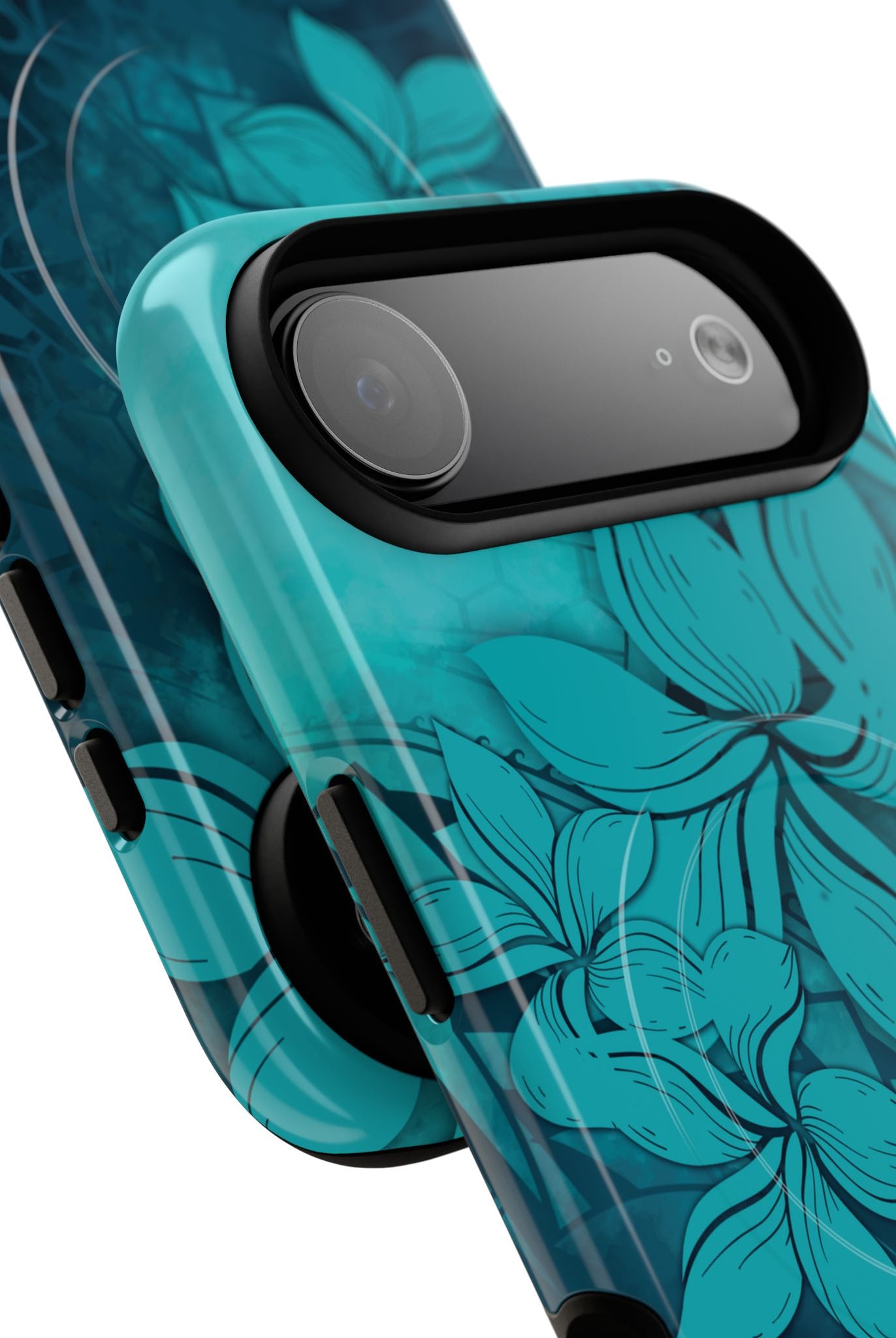 Moana Bloom MagSafe iPhone Case Side View - Dual Layer Drop Protection Hawaiian Phone Case - The Local Banyan