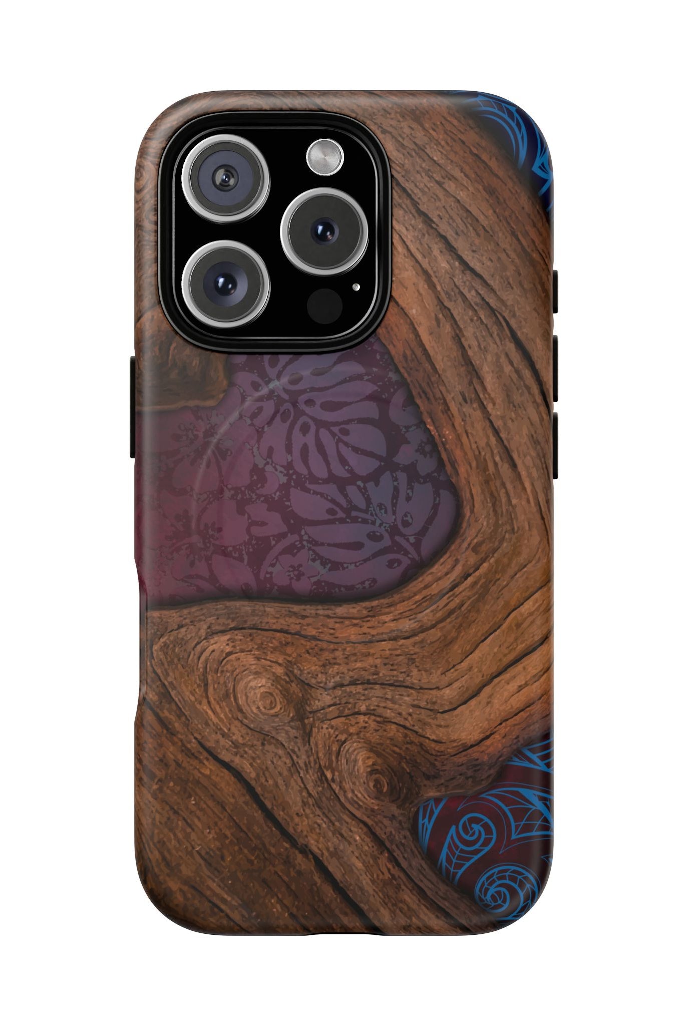 Rooted MagSafe iPhone Case iPhone 16 Pro Matte - Hawaiian Koa Wood Island Strength Tribal Design - The Local Banyan
