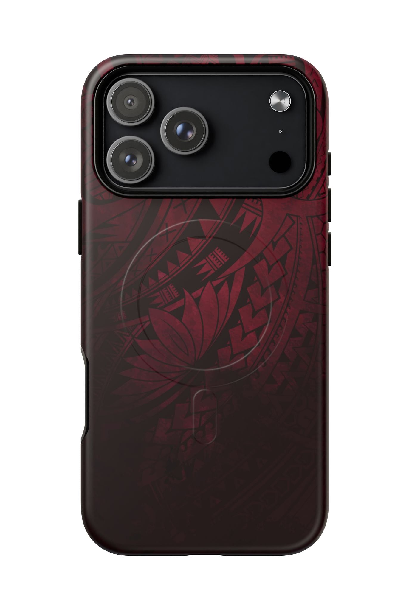 Eternal Ember MagSafe iPhone Case iPhone 17 Pro Max Matte - Hawaiian Red Tribal Polynesian Design - The Local Banyan