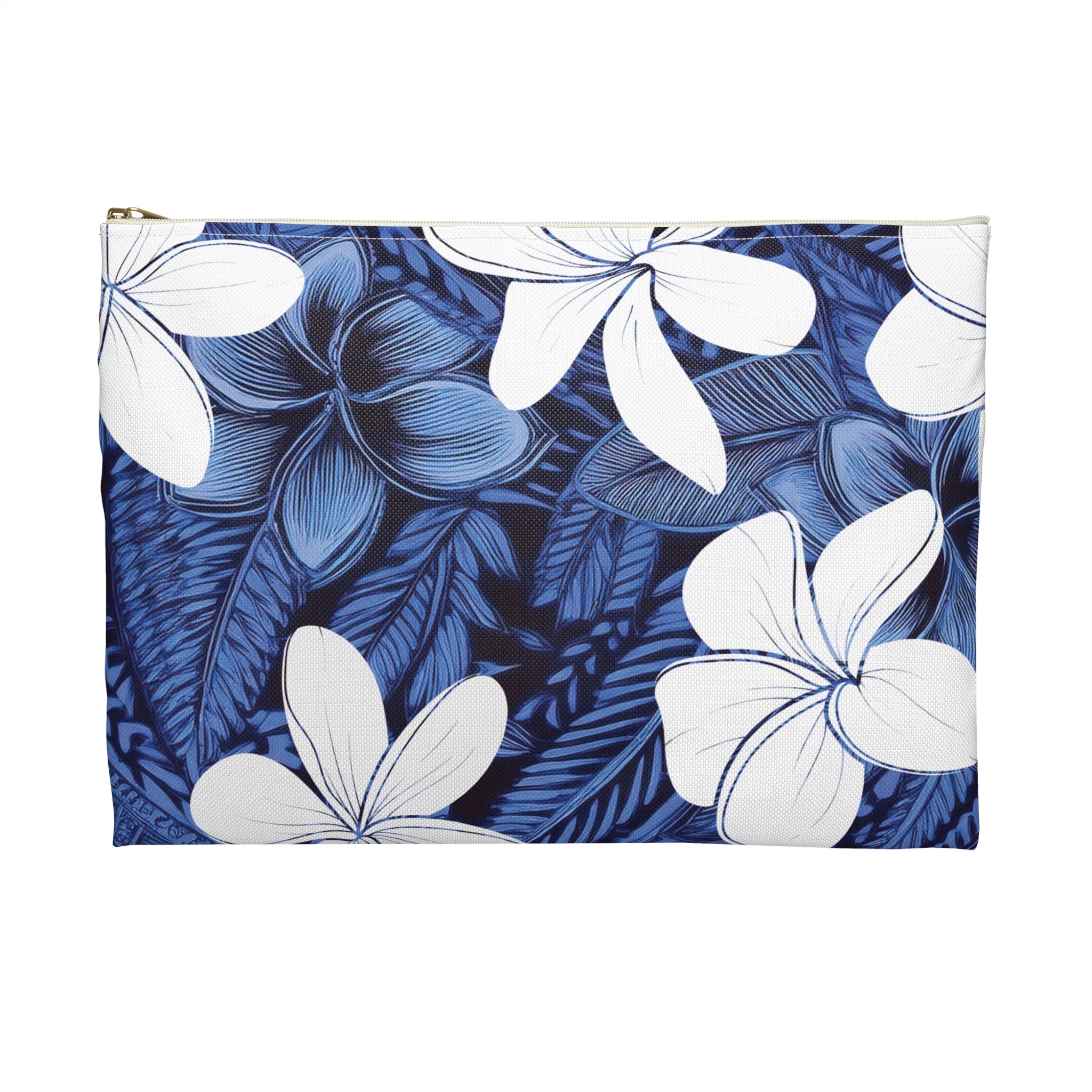 Eternal Blue Plumeria Travel Pouch Pouches The Local Banyan