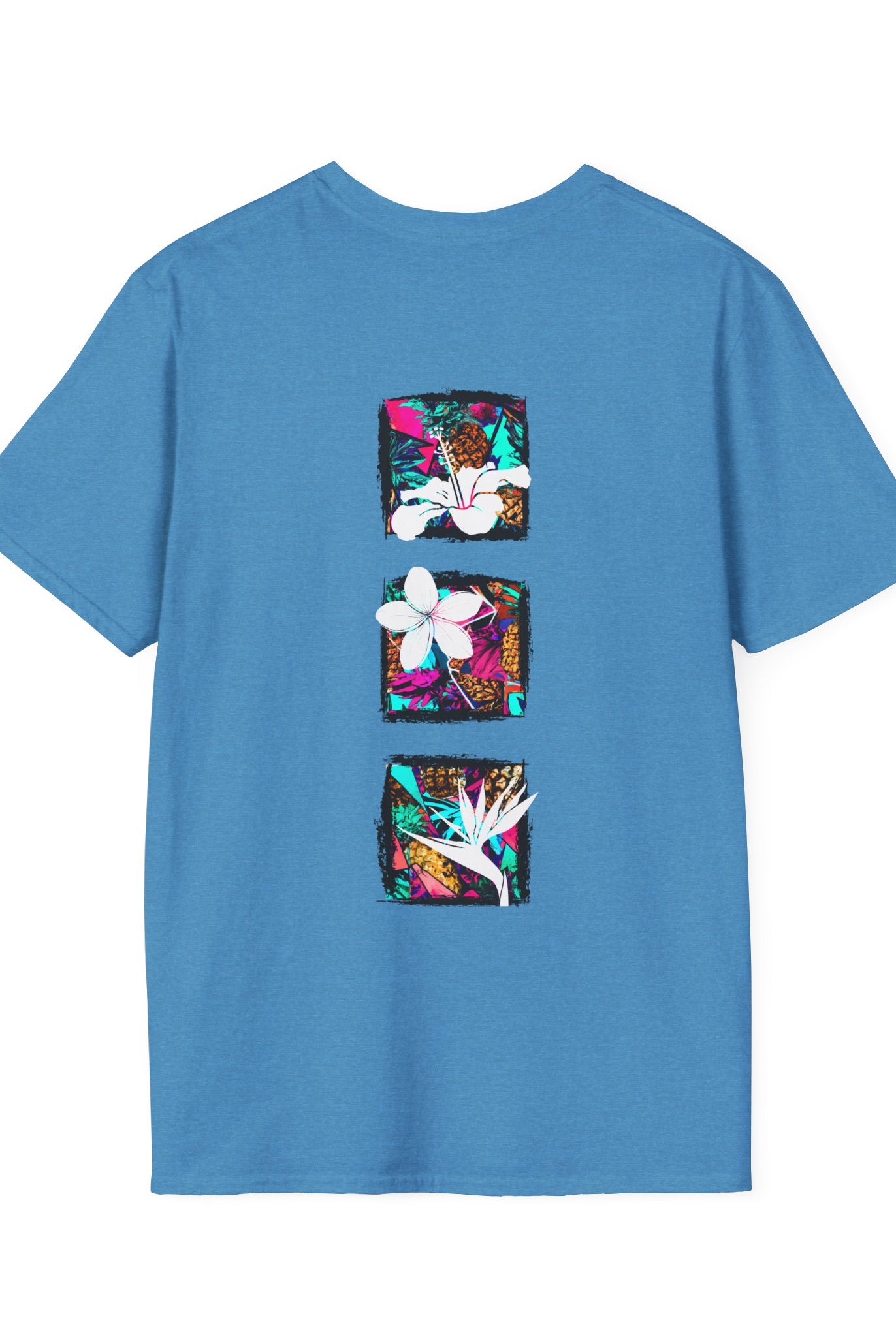 Pineapple Blossom Triad Soft Style Tee T-Shirt Heather Sapphire S