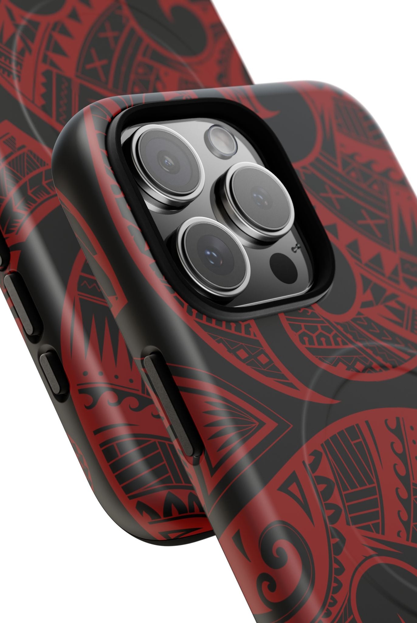Island Tribal MagSafe iPhone Case Side View - Dual Layer Drop Protection Hawaiian Phone Case - The Local Banyan