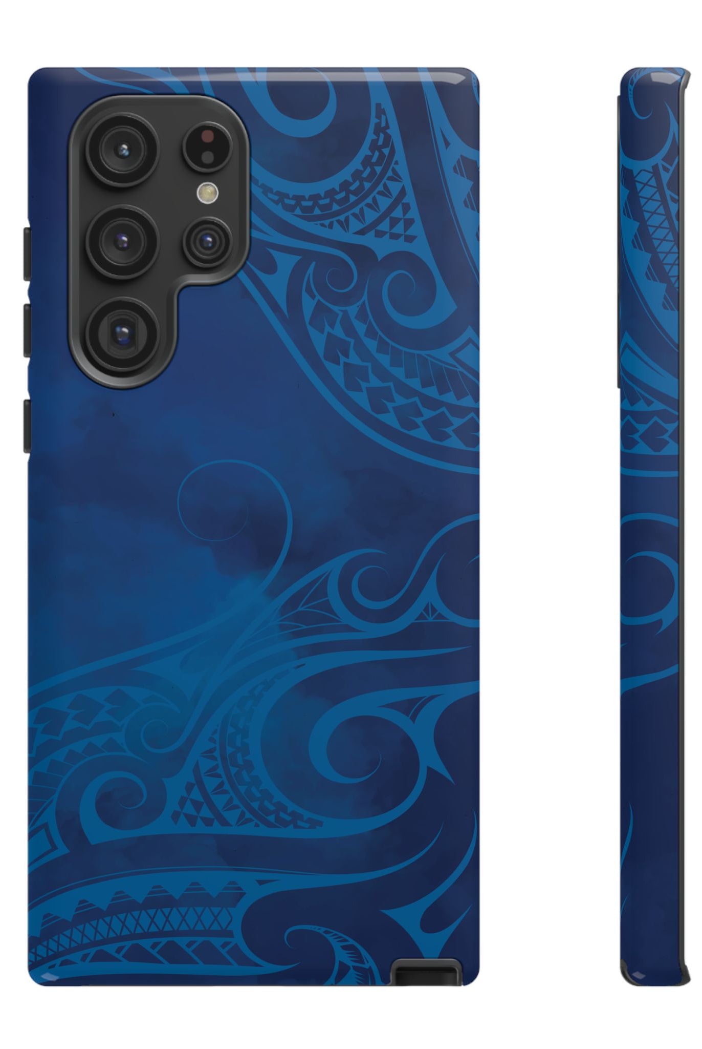 Kai Legacy Tough Samsung Galaxy Case Samsung Galaxy S22 Ultra Glossy - Hawaiian Ocean Blue Polynesian Tribal Design - The Local Banyan