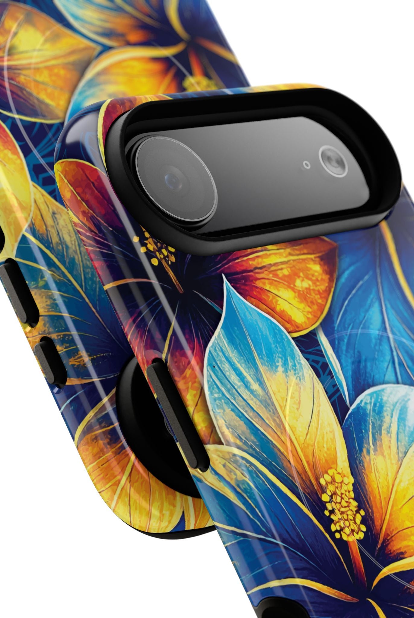 Pua La MagSafe iPhone Case Side View - Dual Layer Drop Protection Hawaiian Phone Case - The Local Banyan