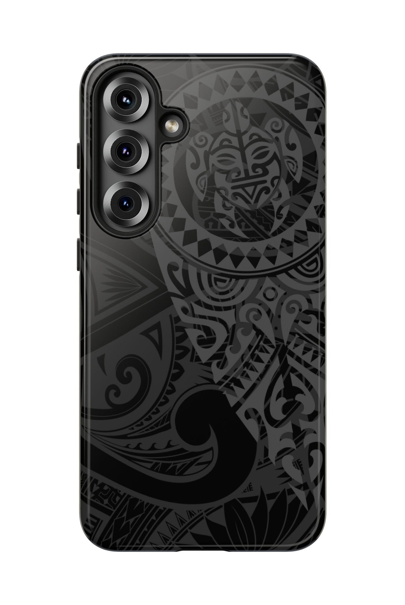 Tribal Guardian Tough Samsung Galaxy Case Side View - Dual Layer Drop Protection Hawaiian Phone Case - The Local Banyan