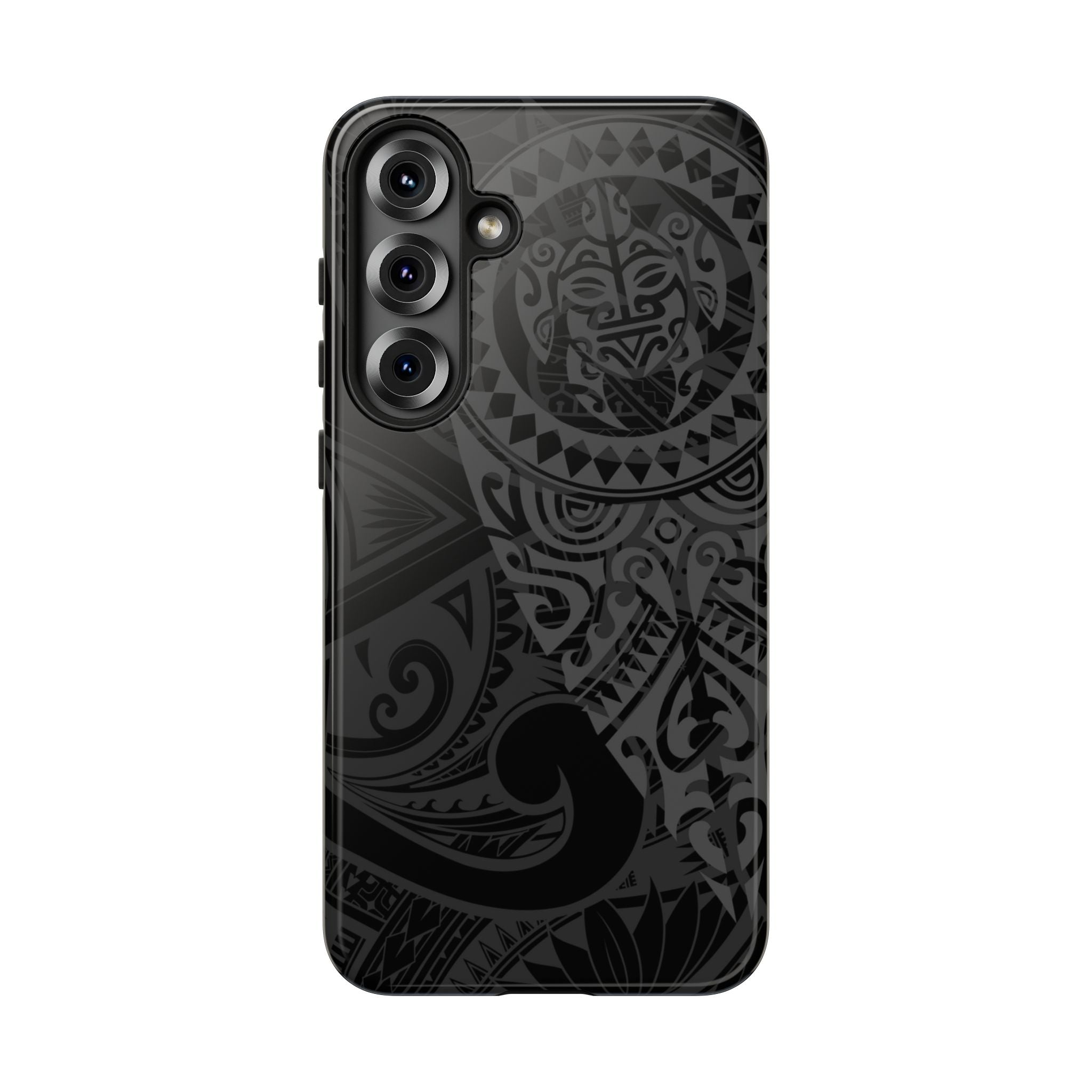 Tribal Guardian Tough Samsung Galaxy Case Side View - Dual Layer Drop Protection Hawaiian Phone Case - The Local Banyan