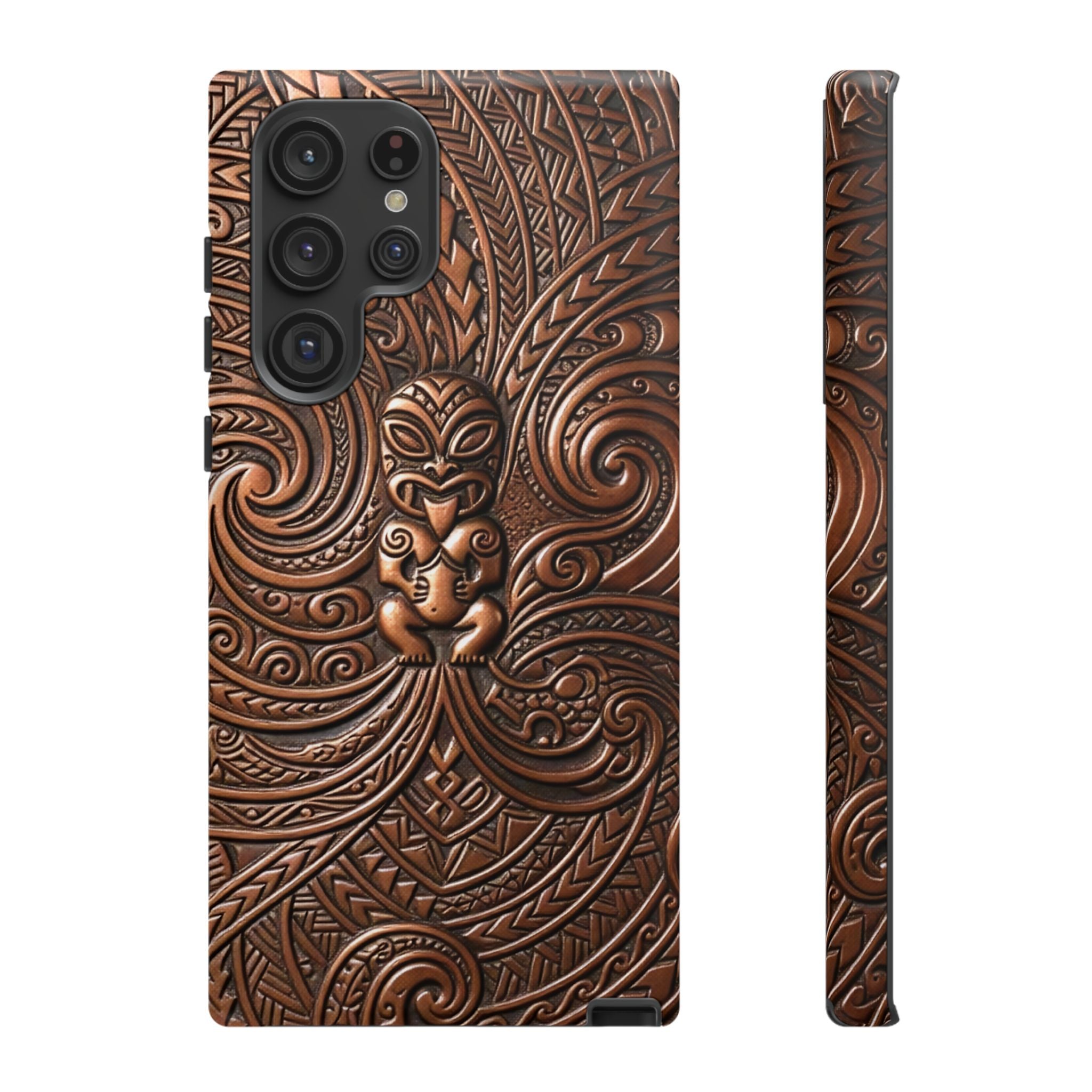 Paa Guardian Tough Samsung Galaxy Case Side View - Dual Layer Drop Protection Hawaiian Phone Case - The Local Banyan
