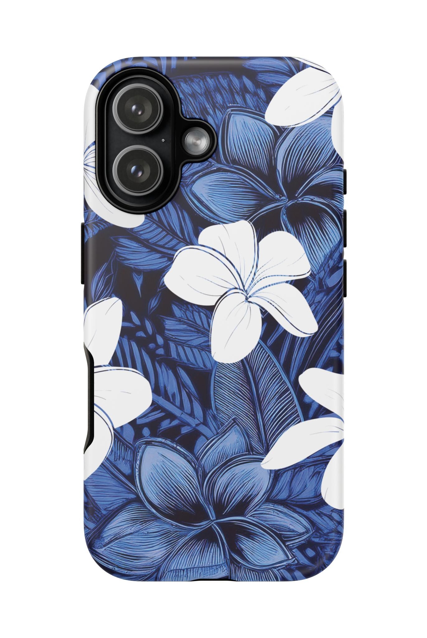 Eternal Blue Plumeria Tough Case for iPhone Phone Case The Local Banyan iPhone 17 Matte