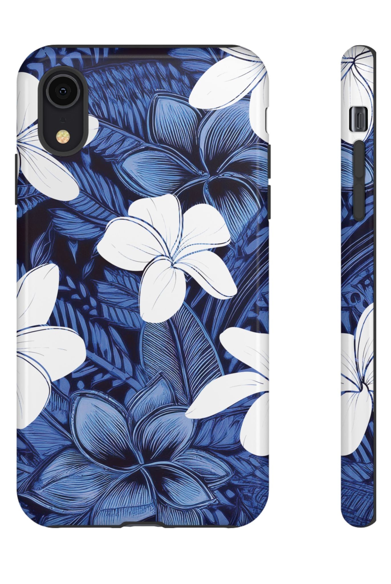 Eternal Blue Plumeria Tough Case for iPhone Phone Case The Local Banyan