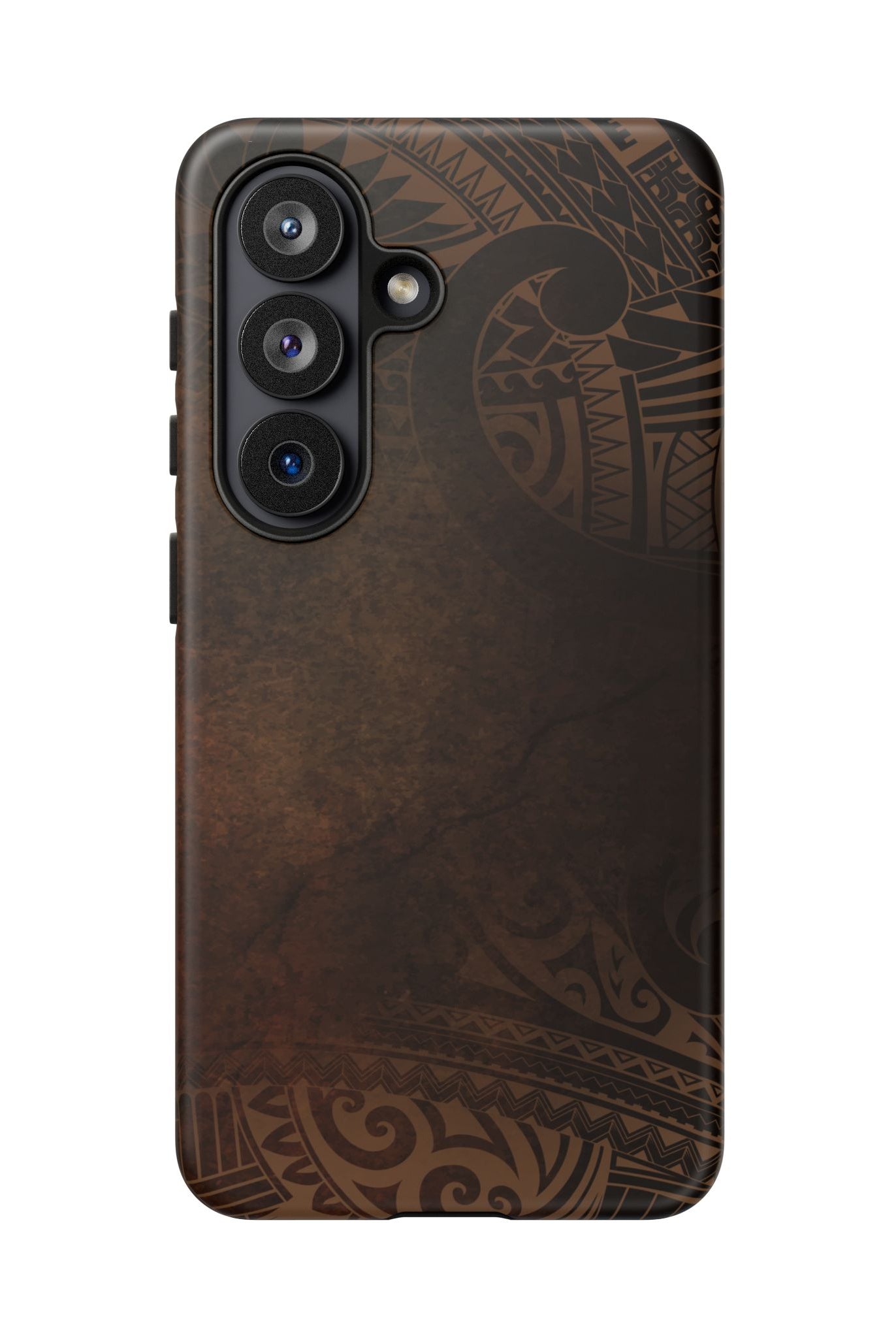 Aloha Aina Tough Samsung Galaxy Case Detail View - Hawaiian Earth Tone Polynesian Tribal Design Close Up - The Local Banyan