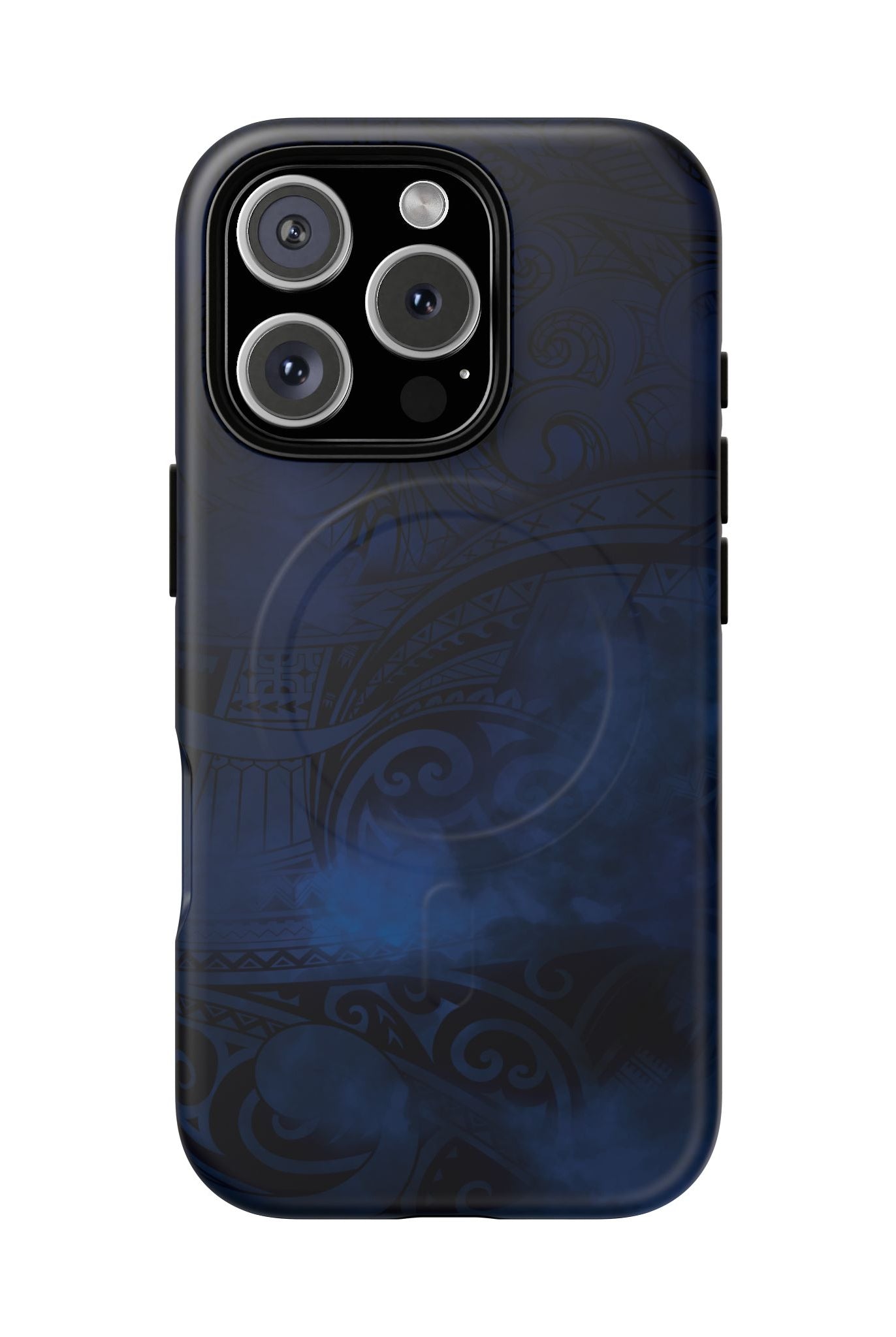 Midnight Essence MagSafe iPhone Case iPhone 16 Pro Matte - Hawaiian Midnight Navy Polynesian Tribal Design - The Local Banyan