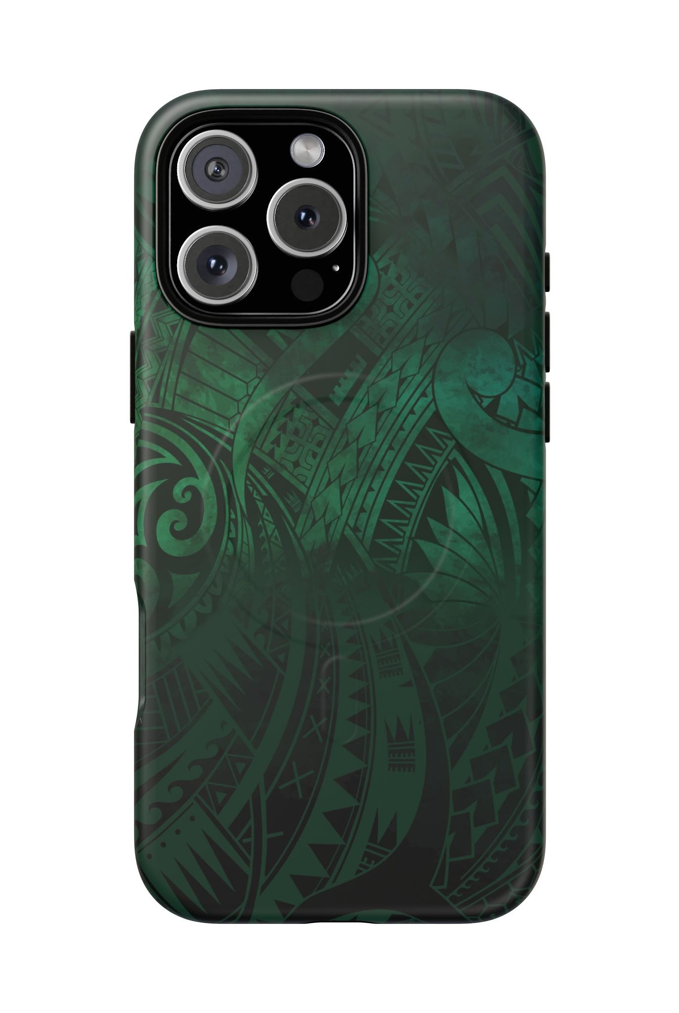 Nahele Spirit MagSafe iPhone Case iPhone 16 Pro Max Matte - Hawaiian Forest Green Polynesian Tribal Design - The Local Banyan