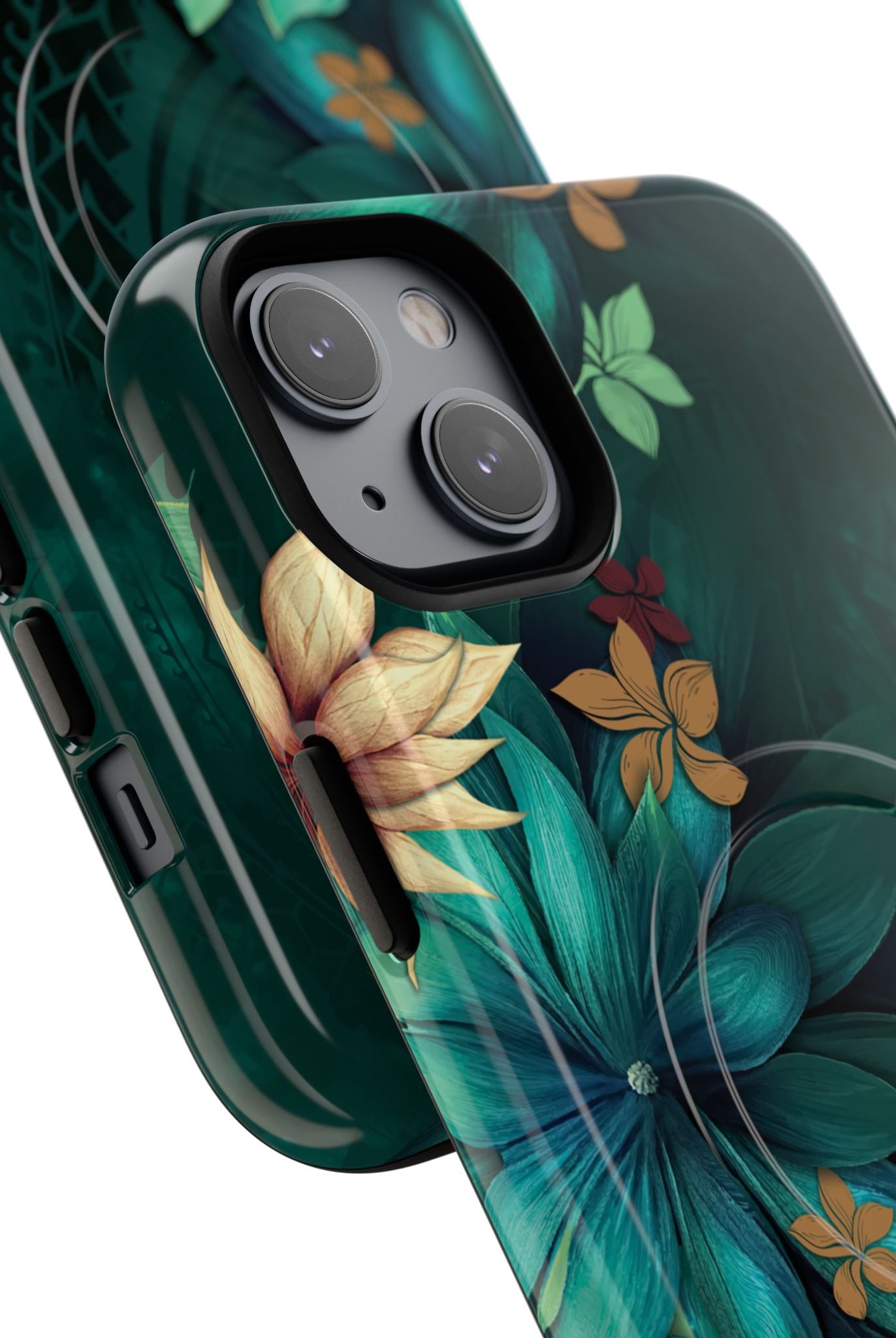 Aloha Whispers MagSafe iPhone Case Side View - Dual Layer Drop Protection Hawaiian Phone Case - The Local Banyan