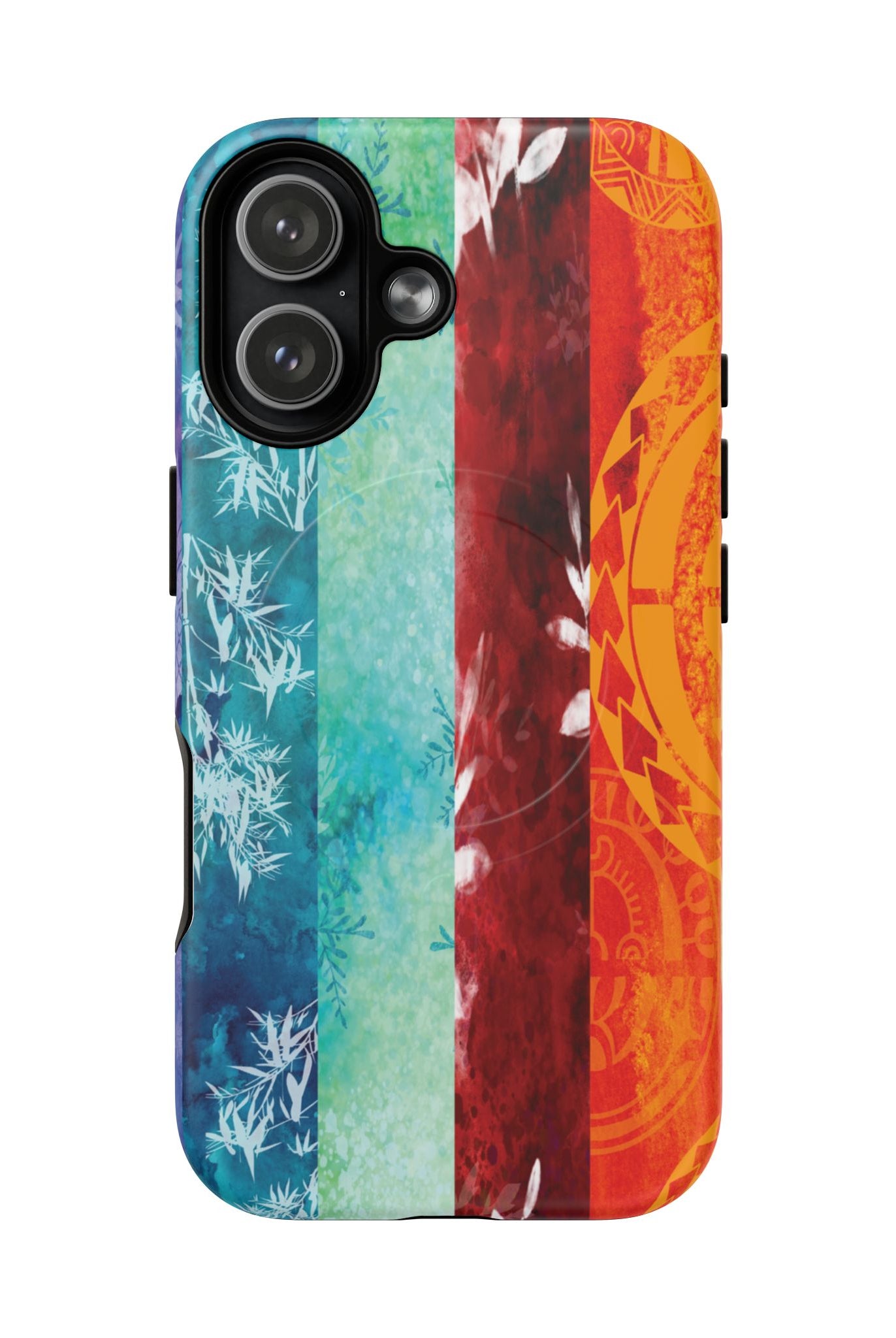 Island Vibes MagSafe iPhone Case Side View - Dual Layer Drop Protection Hawaiian Phone Case - The Local Banyan