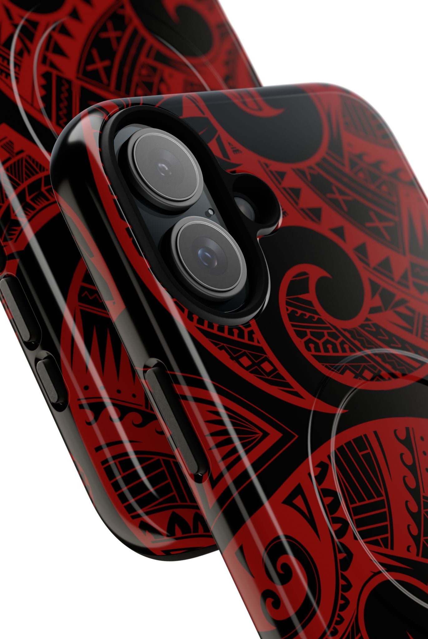 Island Tribal MagSafe iPhone Case Side View - Dual Layer Drop Protection Hawaiian Phone Case - The Local Banyan