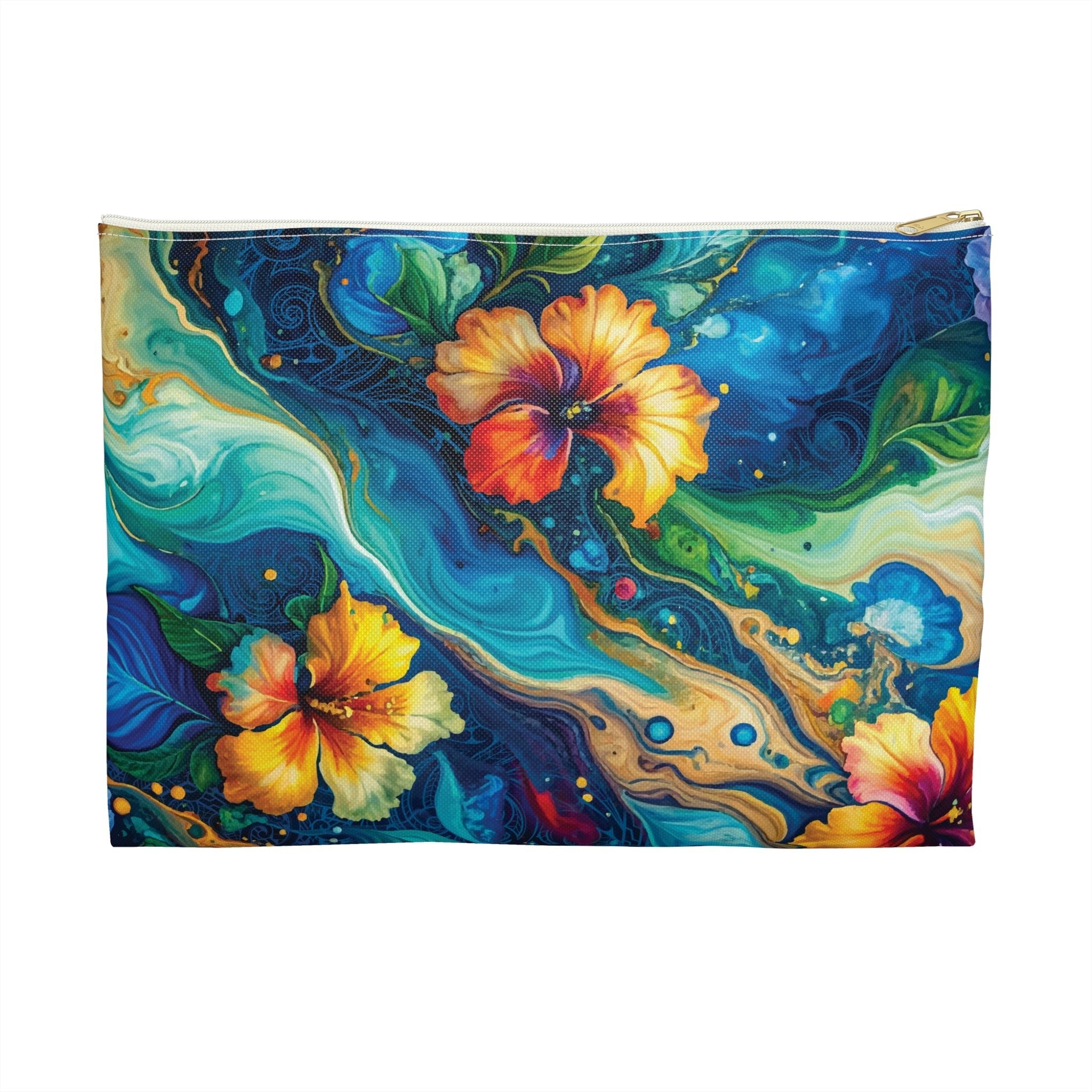 Aloalo Drift Travel Pouch Large White zipper The Local Banyan