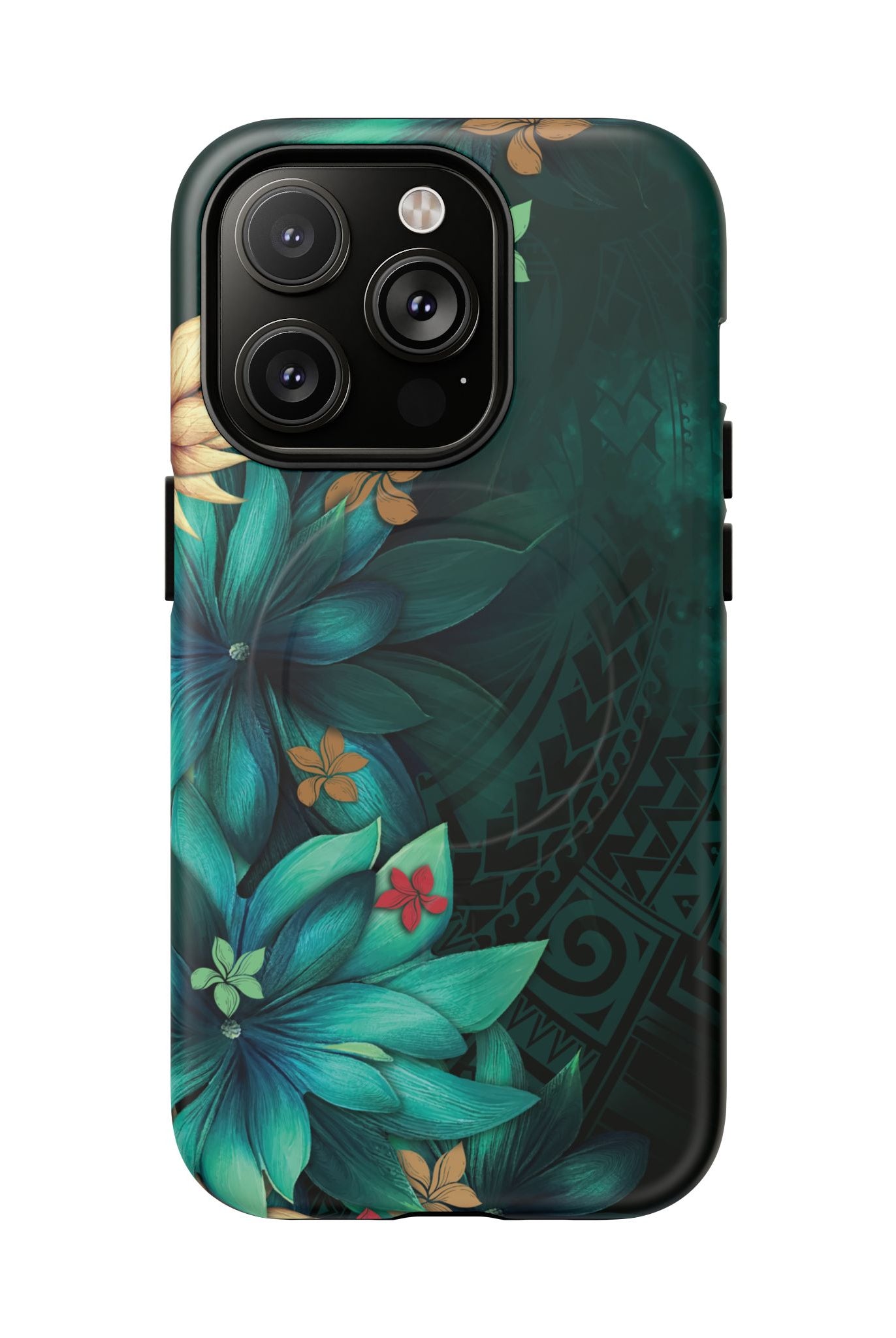 Aloha Whispers MagSafe iPhone Case iPhone 14 Pro Matte - Hawaiian Abstract Green Floral Polynesian Design - The Local Banyan