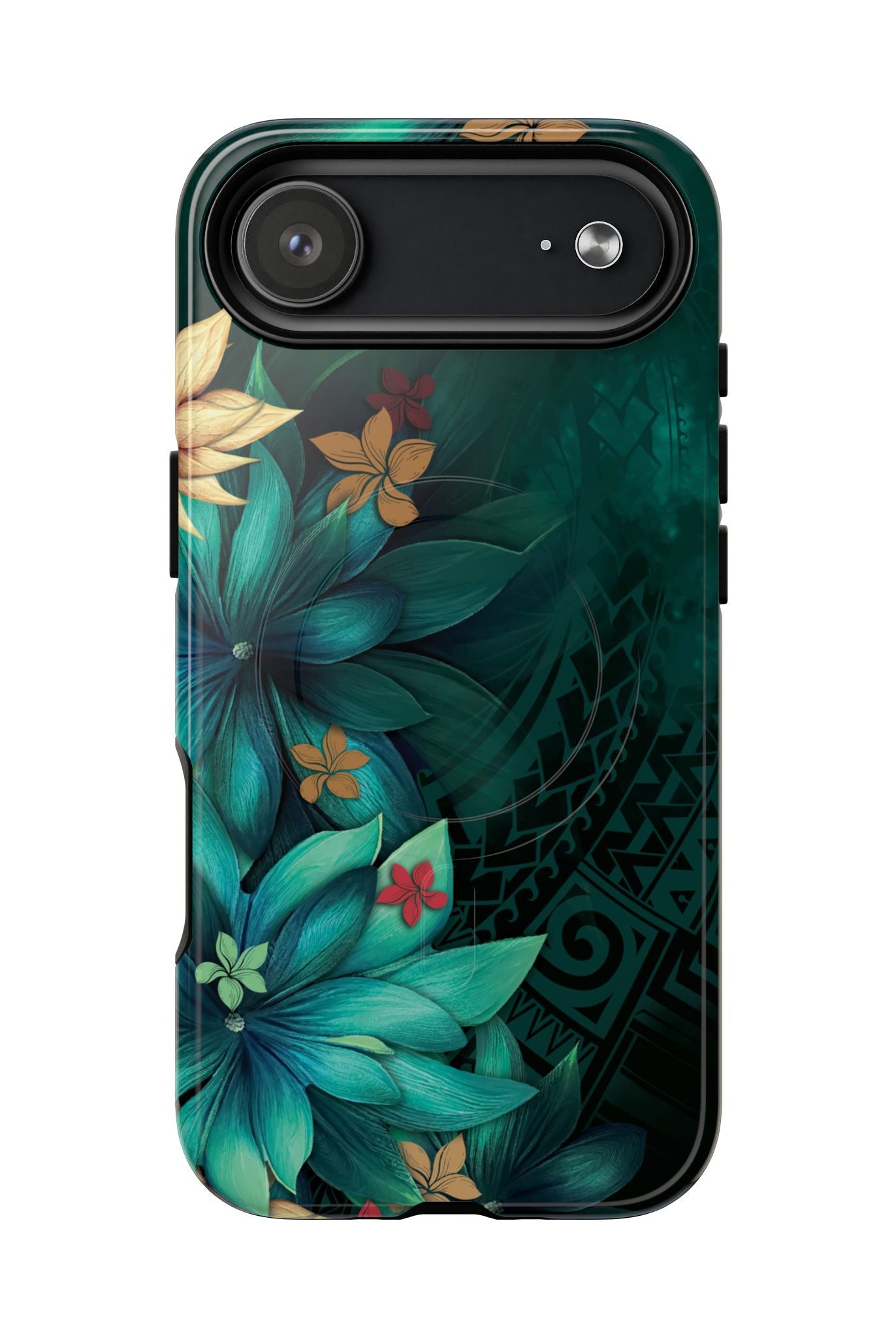 Aloha Whispers MagSafe iPhone Case Side View - Dual Layer Drop Protection Hawaiian Phone Case - The Local Banyan