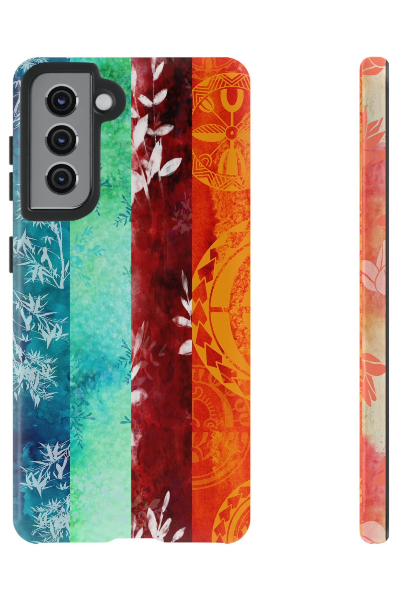Island Vibes Tough Samsung Galaxy Case Samsung Galaxy S21 Glossy - Hawaiian Colorful Tropical Floral Design - The Local Banyan