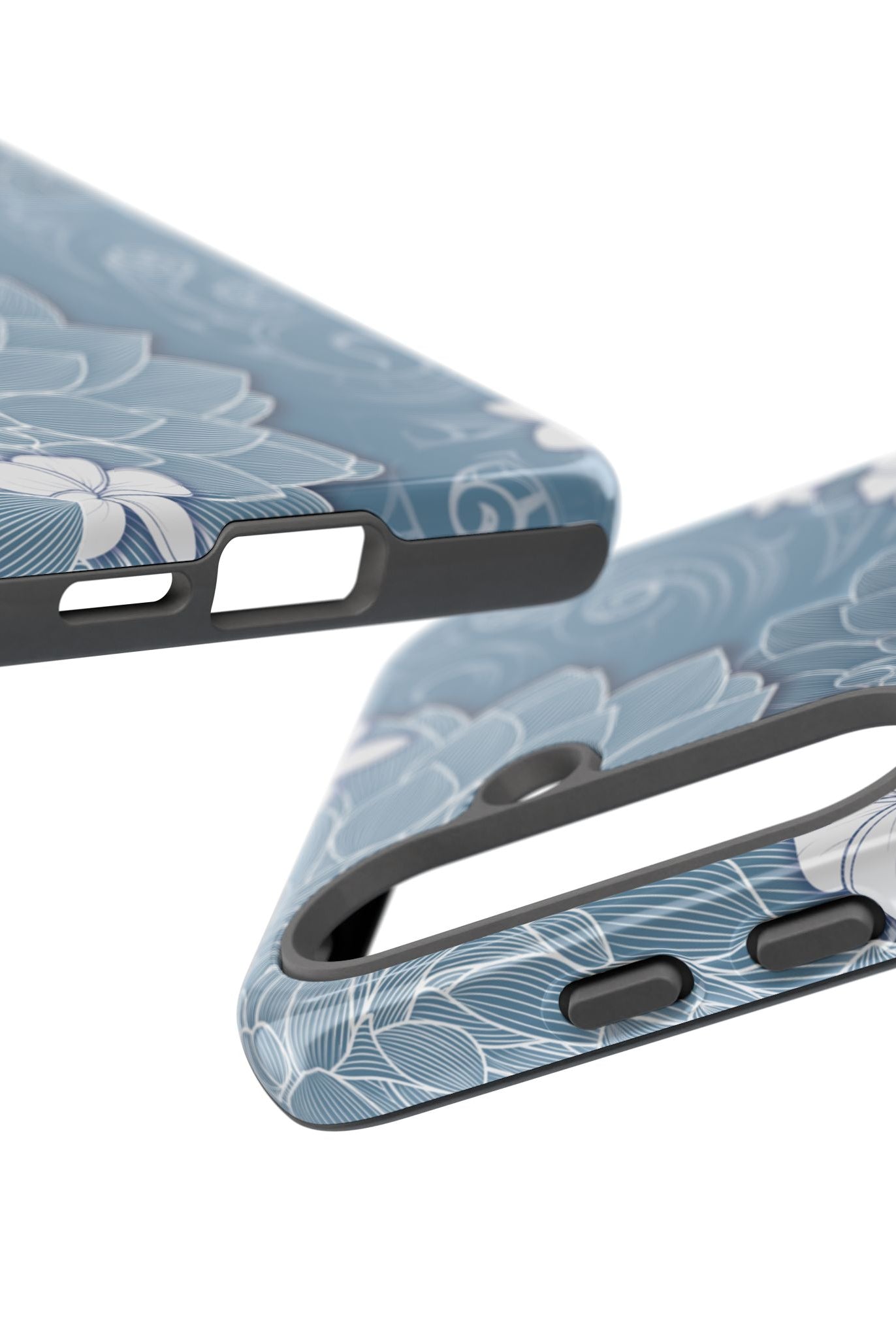 Pua La Tough Samsung Galaxy Case Detail View - Hawaiian Golden Hibiscus Sun Flower Sapphire Design Close Up - The Local Banyan