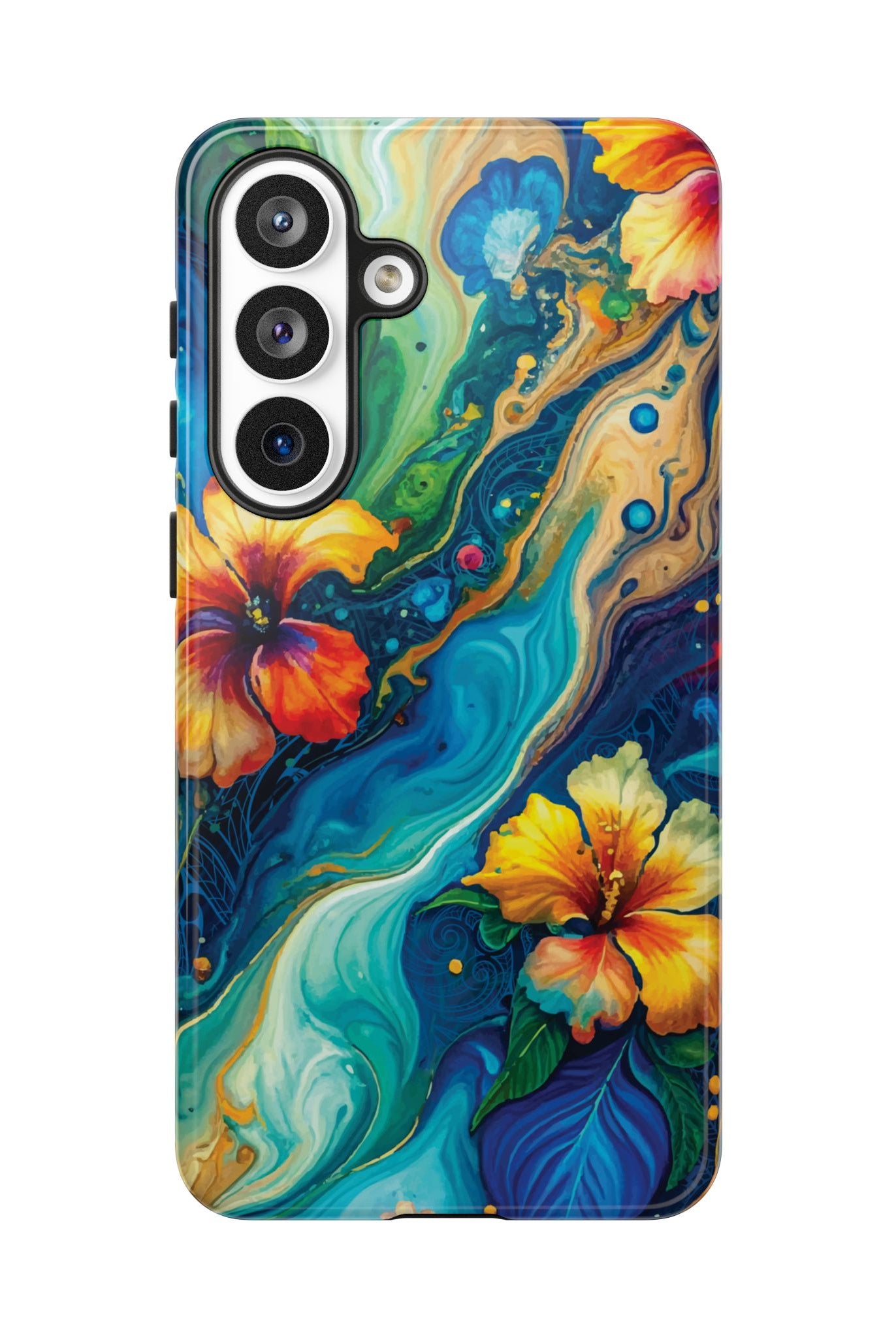 Aloalo Drift Tough Samsung Galaxy Case Side View - Dual Layer Drop Protection Hawaiian Phone Case - The Local Banyan