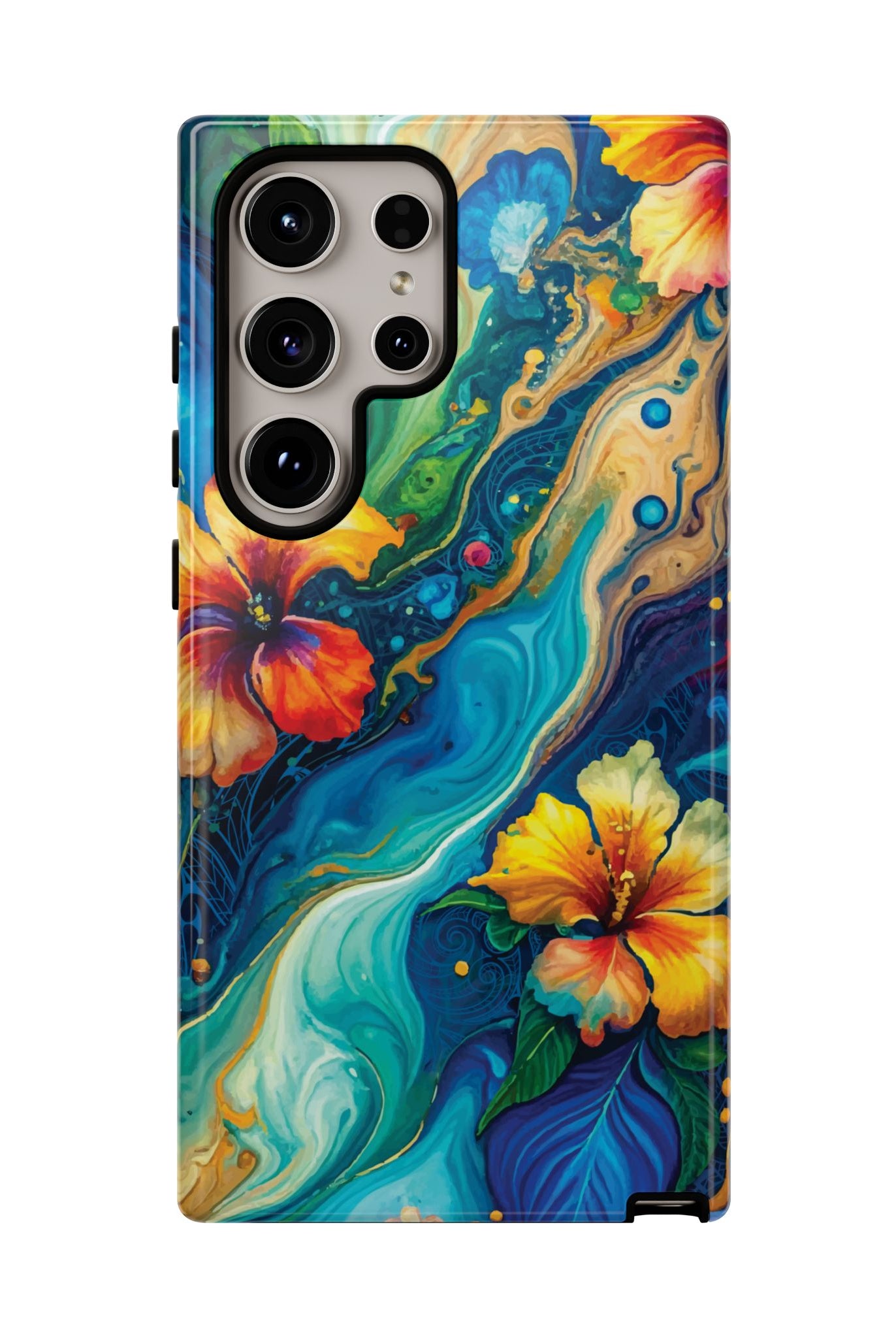 Aloalo Drift Tough Samsung Galaxy Case Side View - Dual Layer Drop Protection Hawaiian Phone Case - The Local Banyan