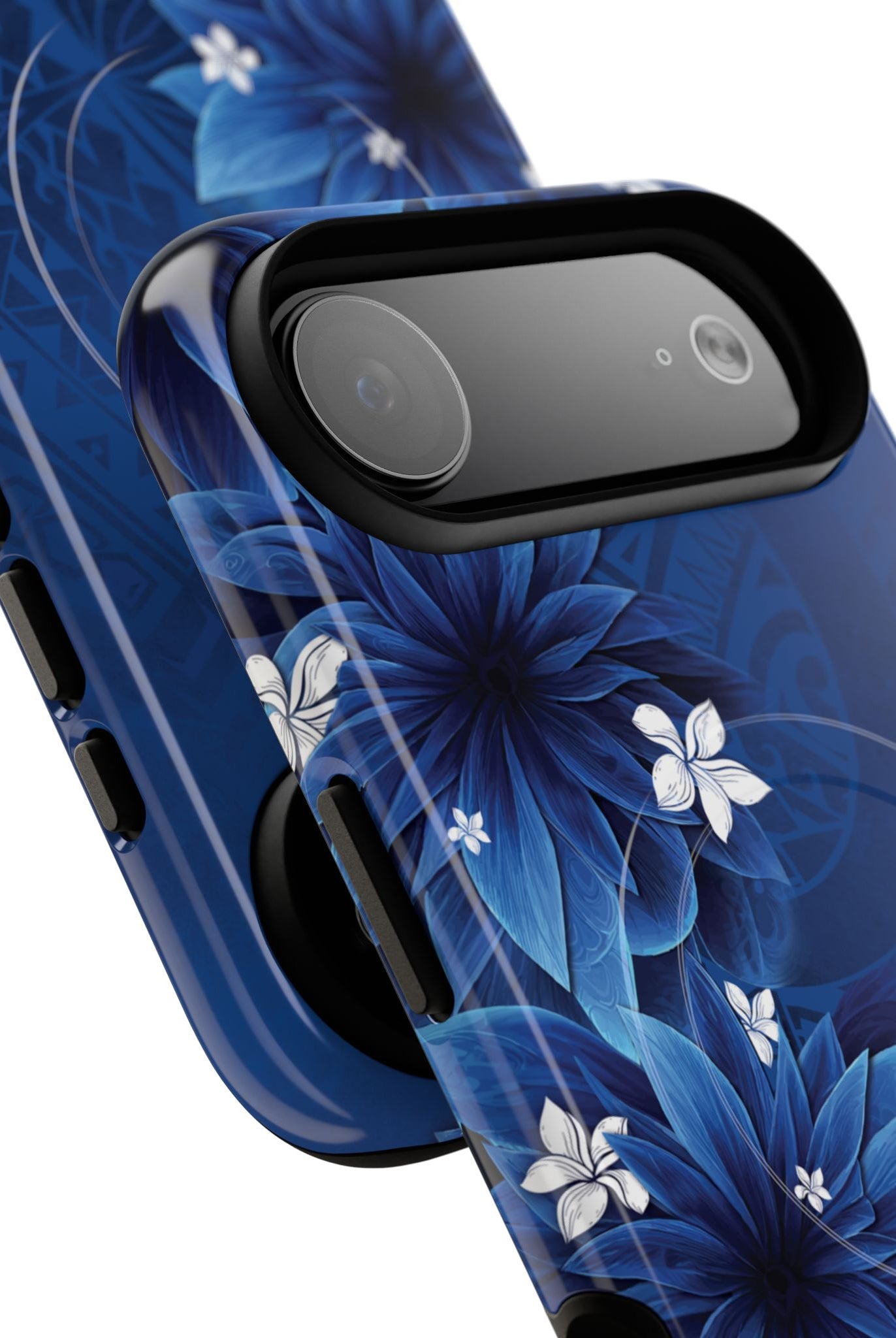Hoku Pua MagSafe iPhone Case Side View - Dual Layer Drop Protection Hawaiian Phone Case - The Local Banyan