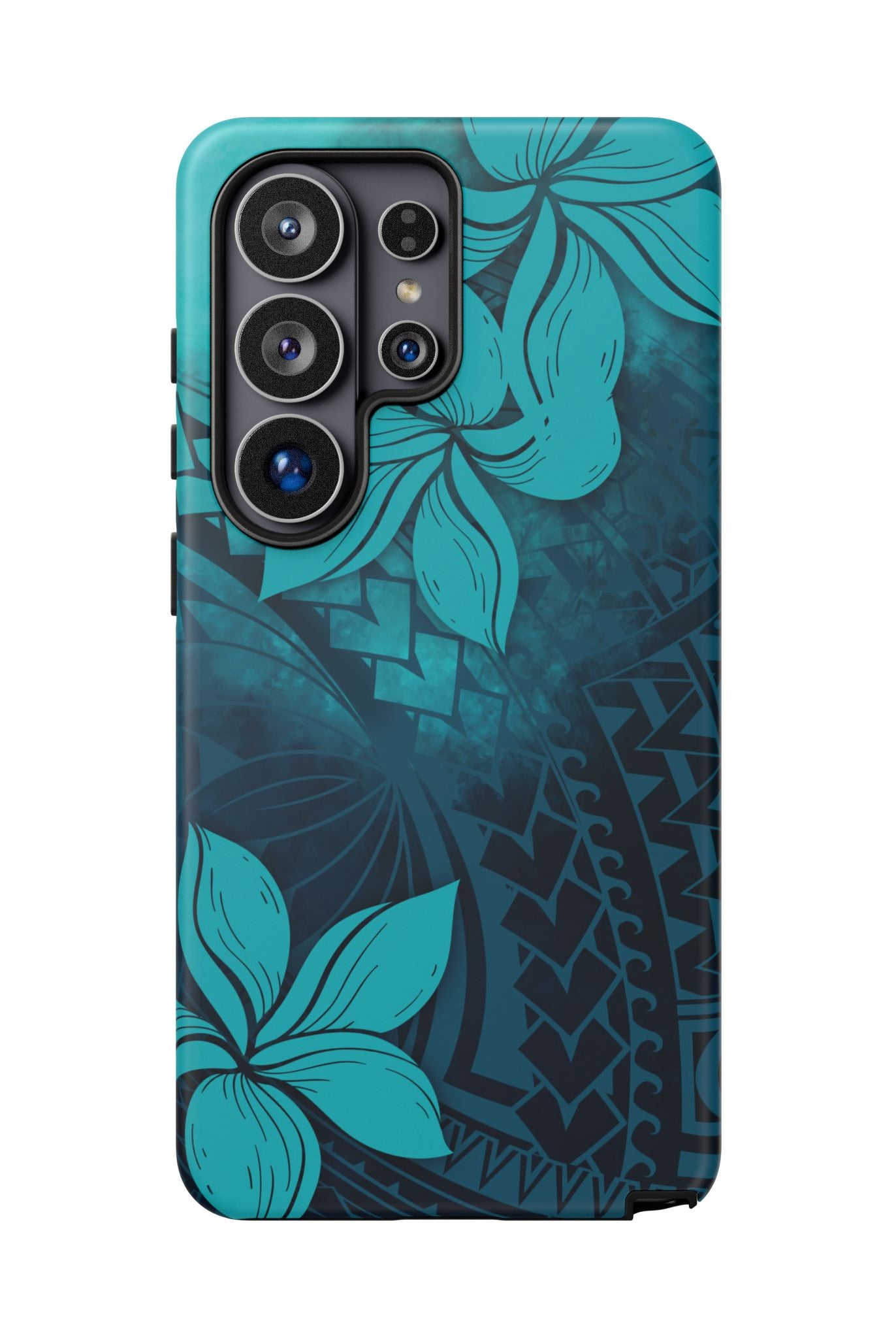 Moana Bloom Tough Samsung Galaxy Case Side View - Dual Layer Drop Protection Hawaiian Phone Case - The Local Banyan